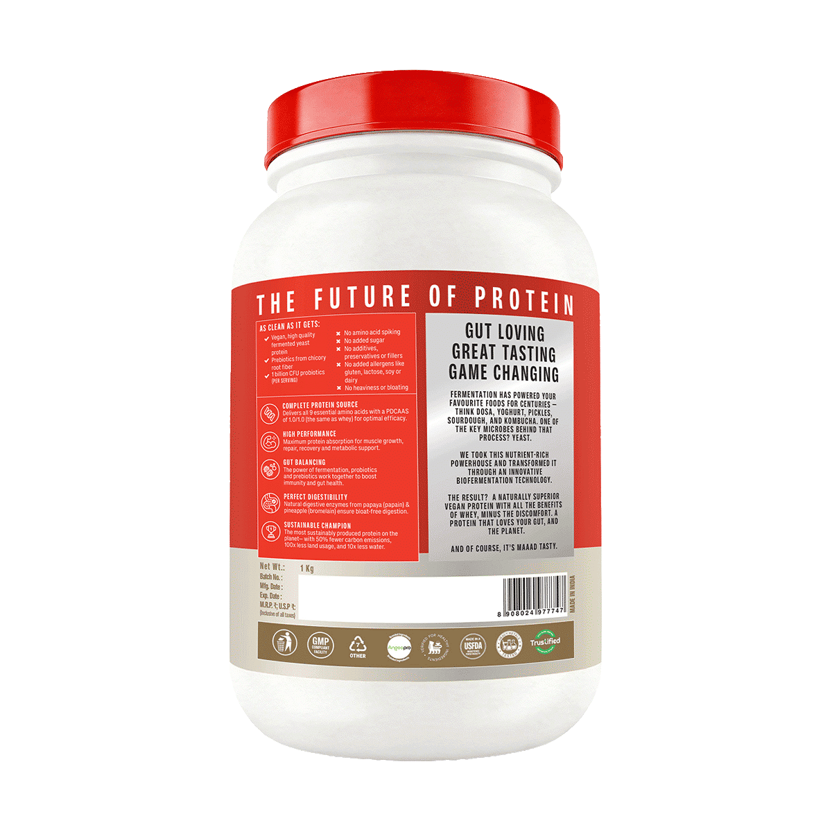 SuperYou Pro Unflavoured Fermented Yeast Protein Powder 27g - Image 2