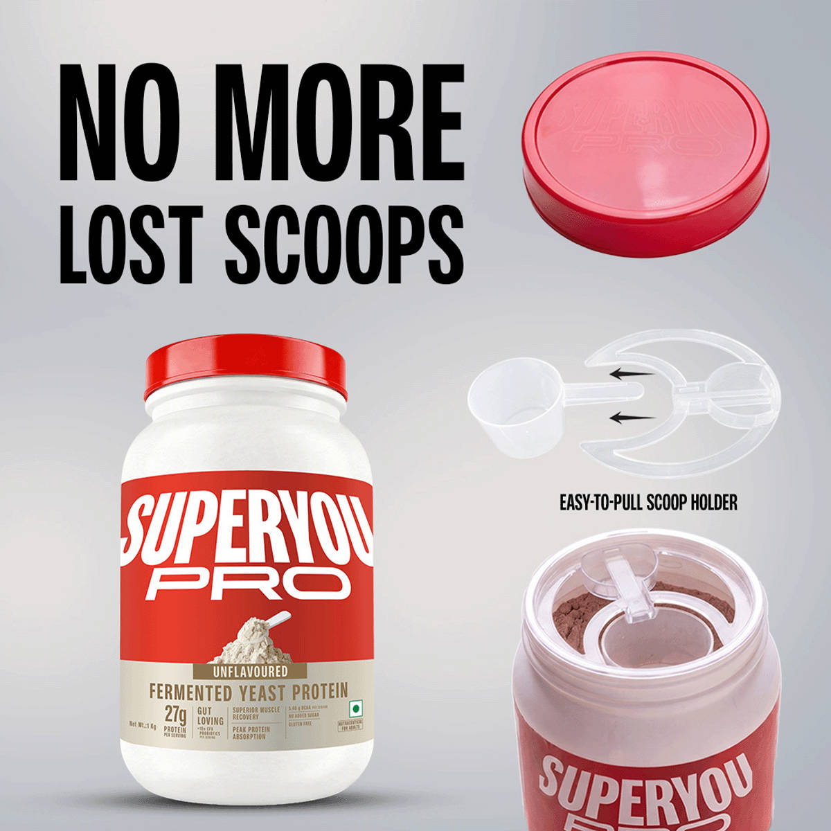 SuperYou Pro Unflavoured Fermented Yeast Protein Powder 27g - Image 7