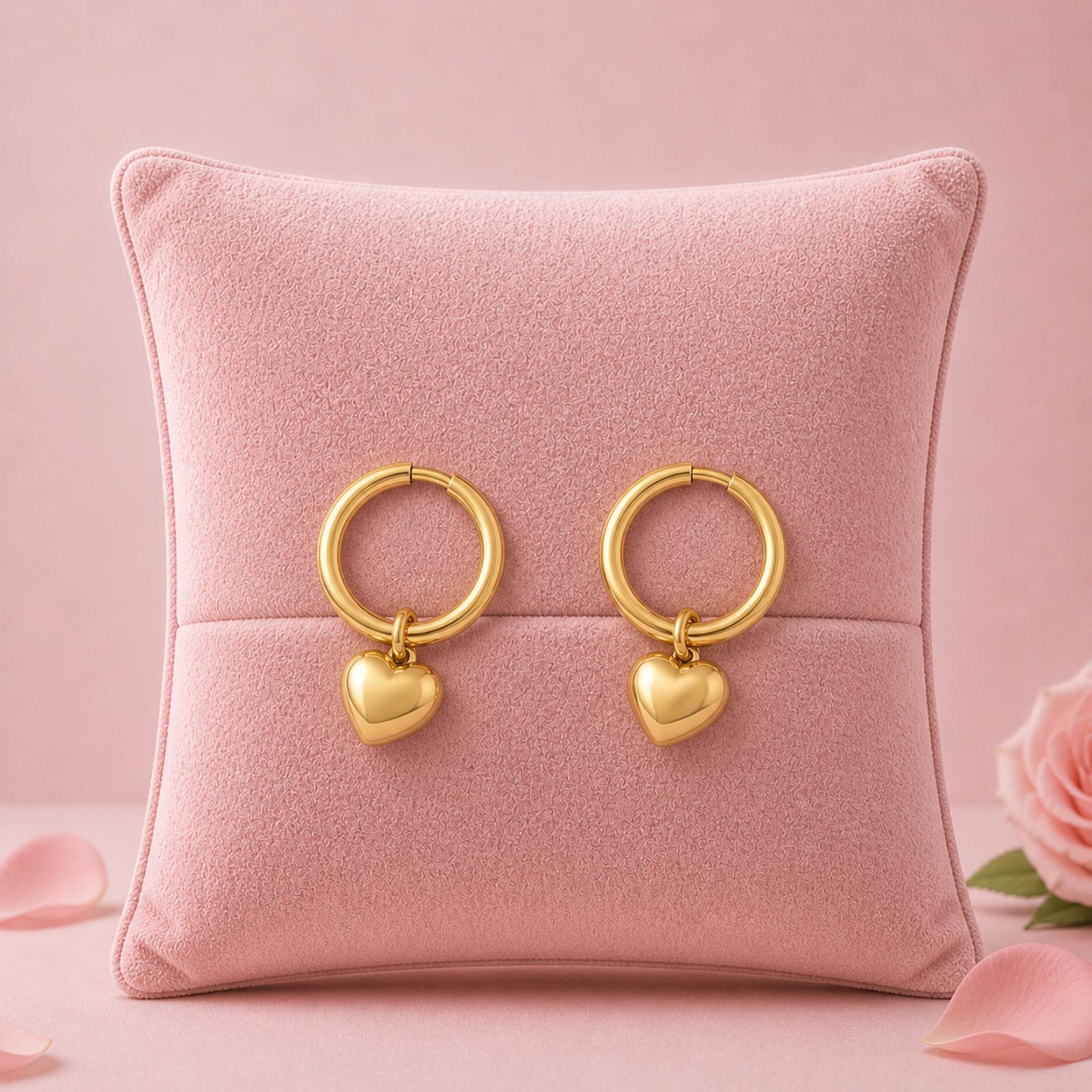 Buy Palmonas 18kt Gold Plated Small Heart Hoop Earrings Online (1 