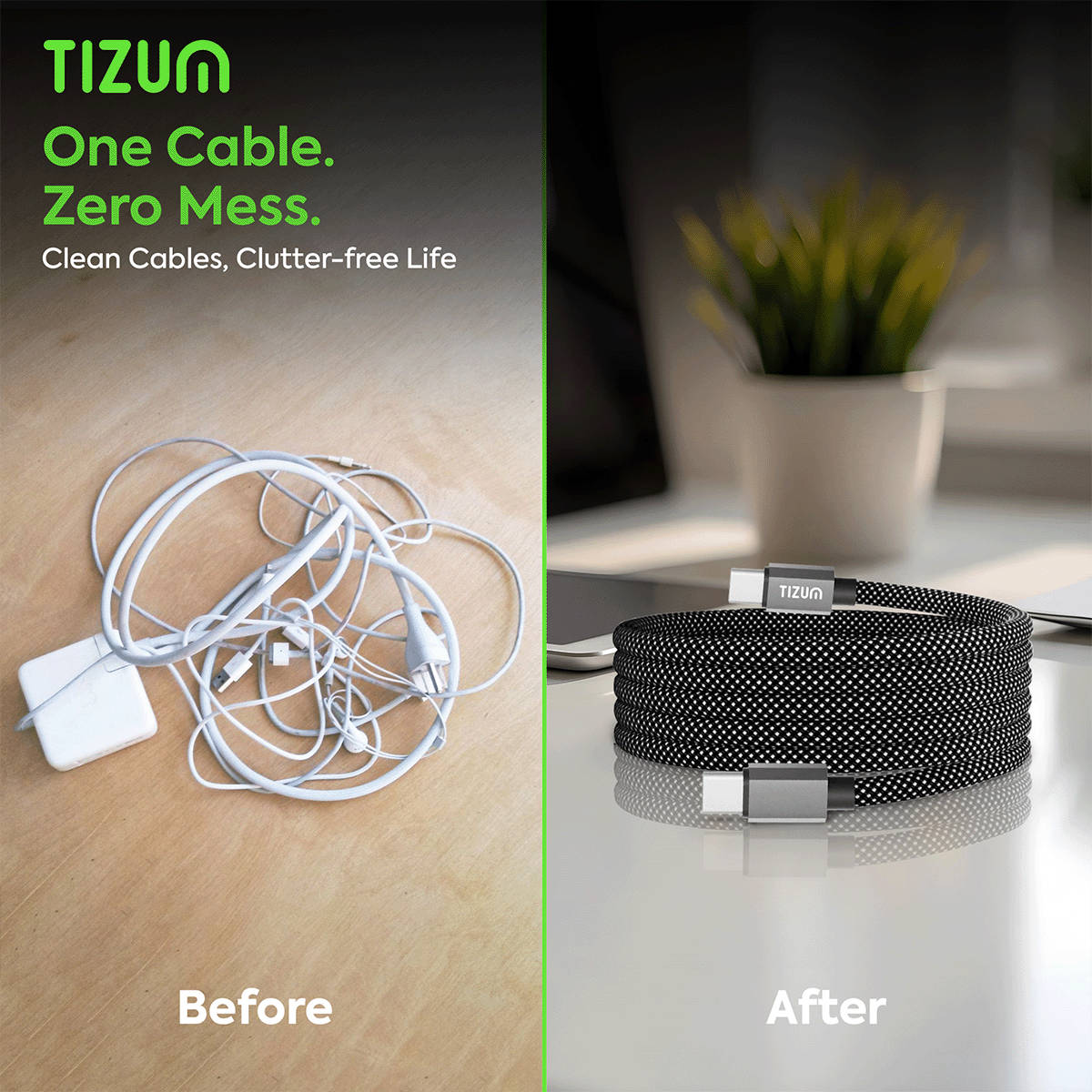 Tizum 60W USB-C to USB-C Magnetic Cable - Image 5