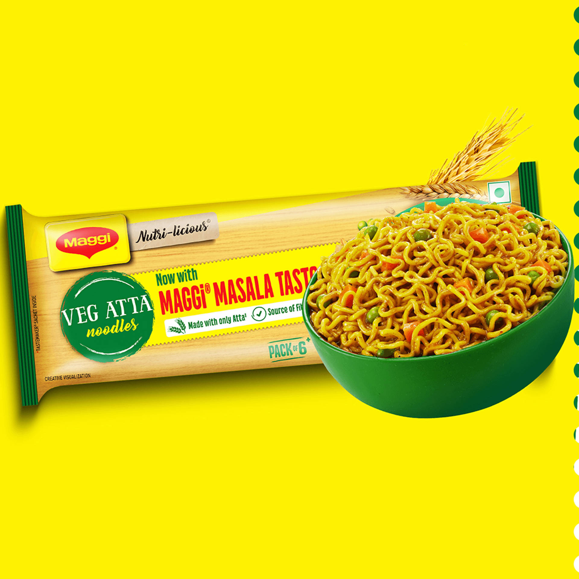 Buy MAGGI Nutri-licious Masala Veg Atta Noodles, Instant Noodles