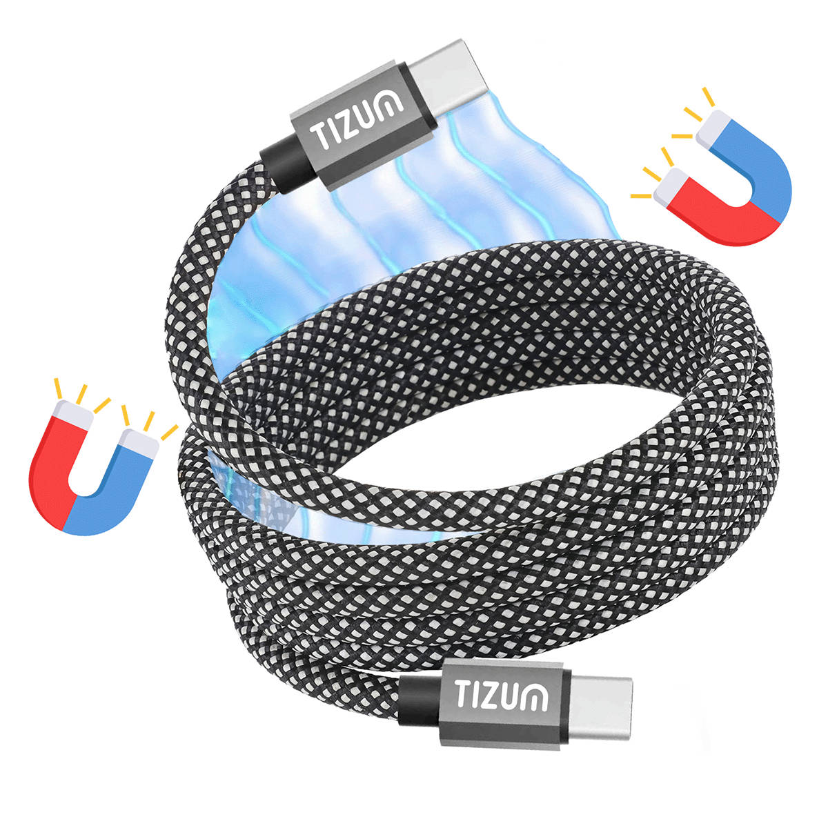 Tizum 60W USB-C to USB-C Magnetic Cable - Image 2