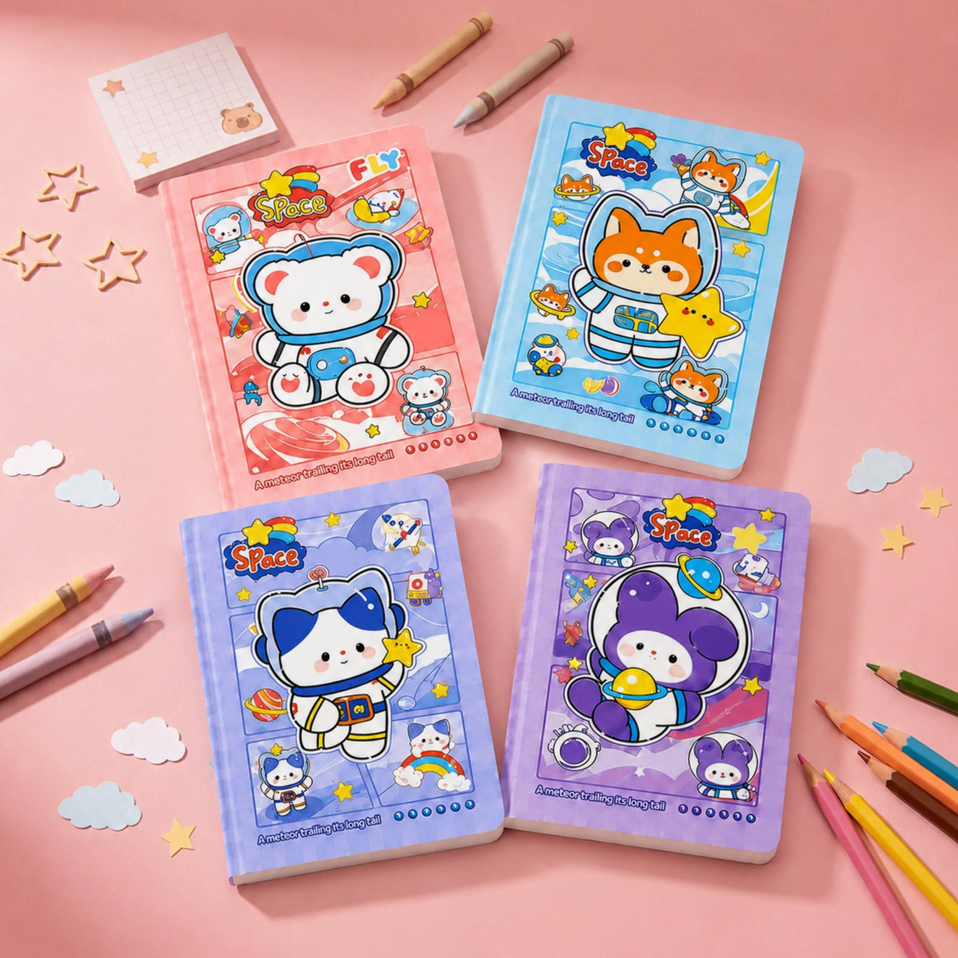 Buy Funnmantra B5 Size Astro Bunny Notebook (25 x 18 cm, Pack of 4
