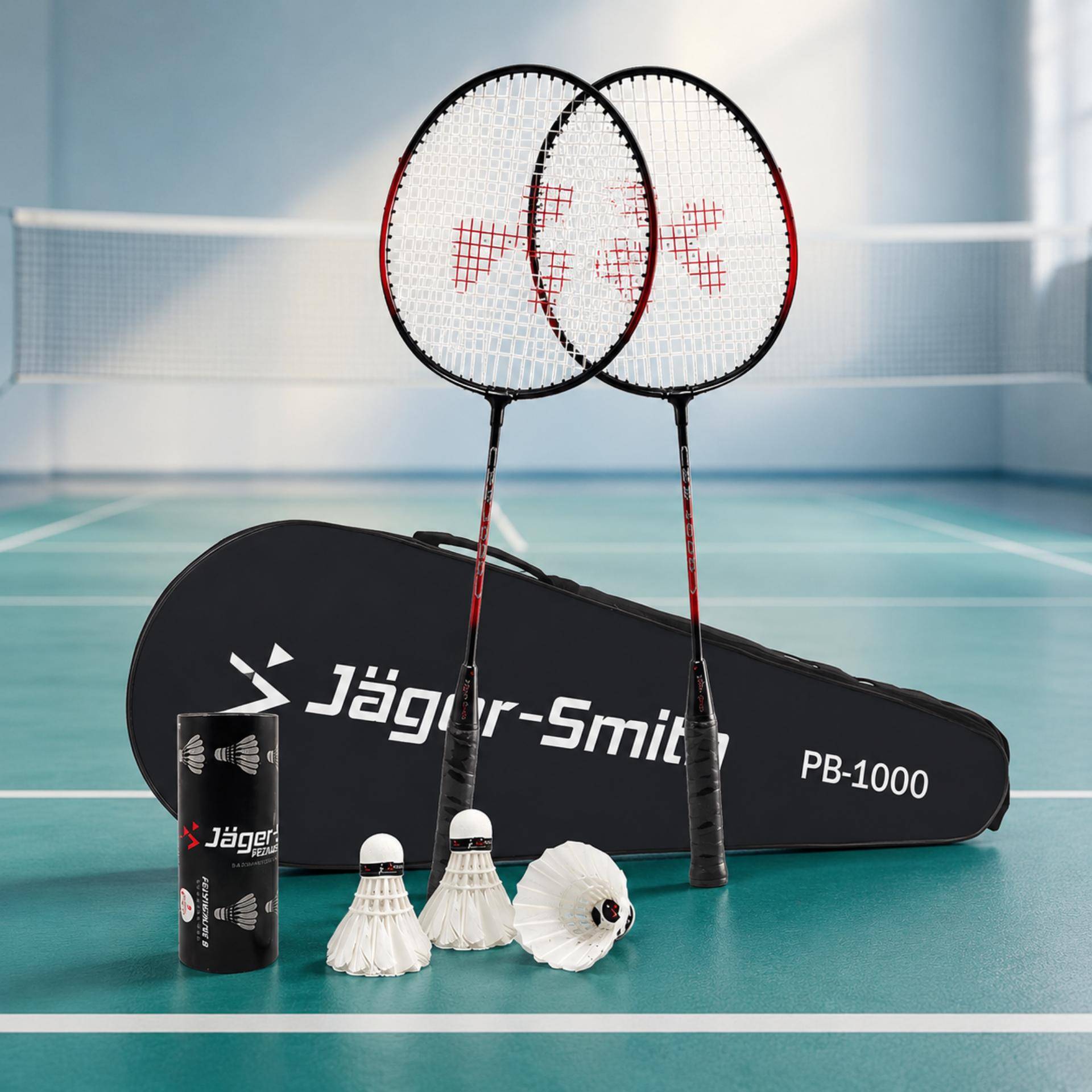 Buy Jager Smith PB-1000 Badminton Combo Set with 3 Shuttlecock and