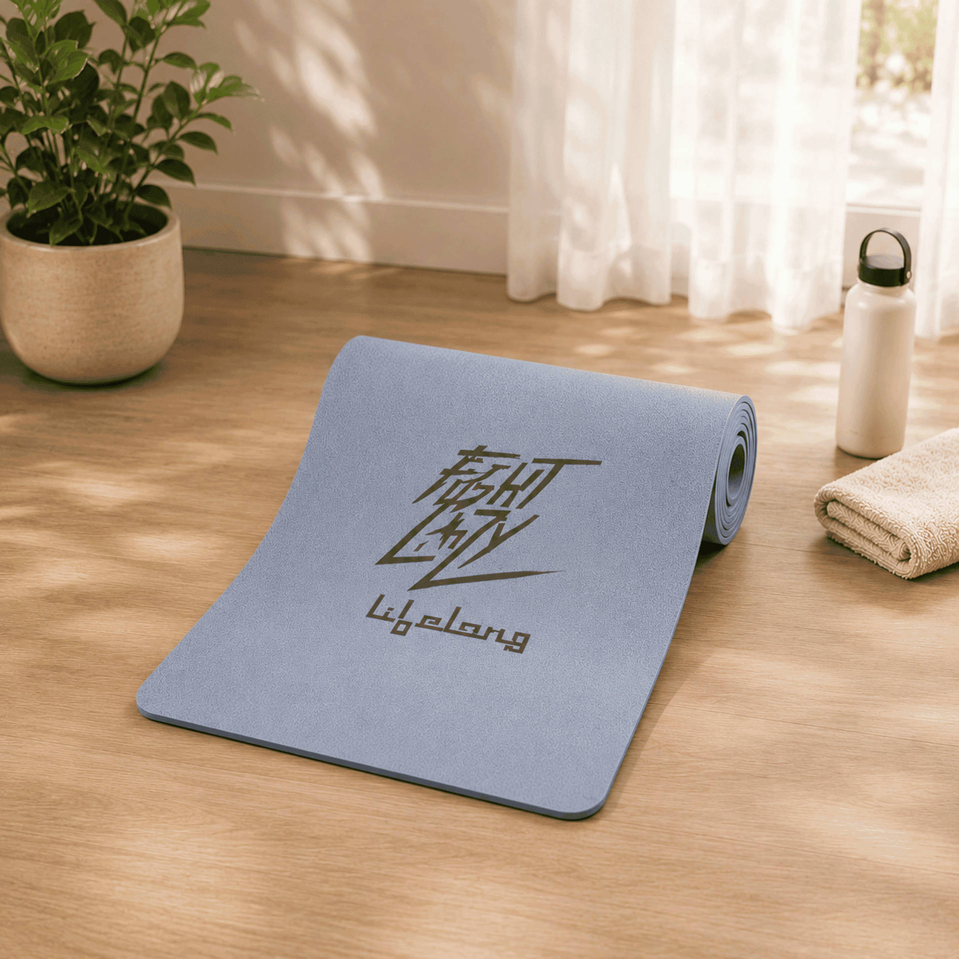 Lifelong EVA Anti-Slip Yoga Mat 10mm Grey - Image 1
