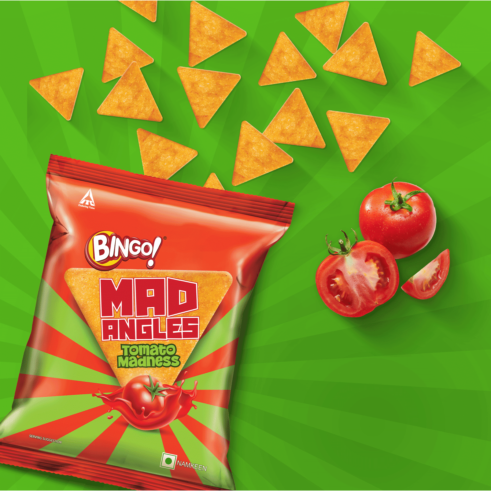 Buy Bingo Mad Angles Tomato Madness Crisps Online (64 g) At Best Price