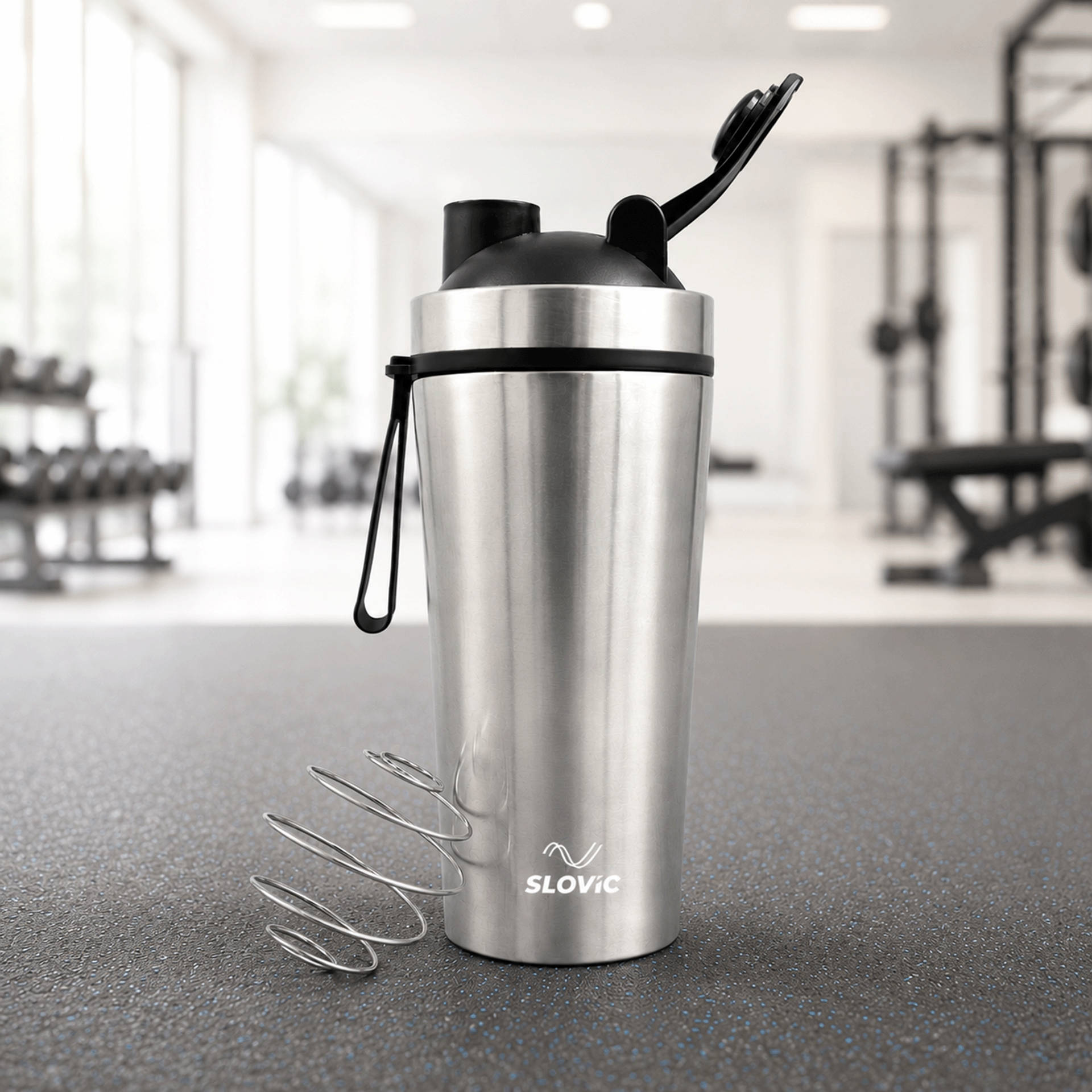 Slovic 750ml Stainless Steel Gym Shaker Bottle - Image 1