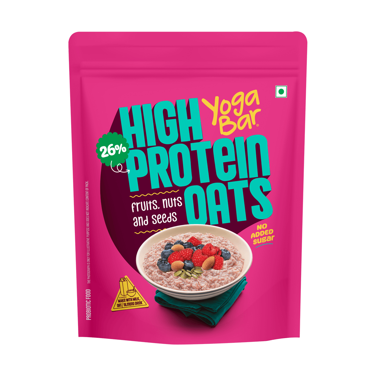 Yogabar 26% Protein Oats, Fruits, Nuts & Seeds Bar - Image 2