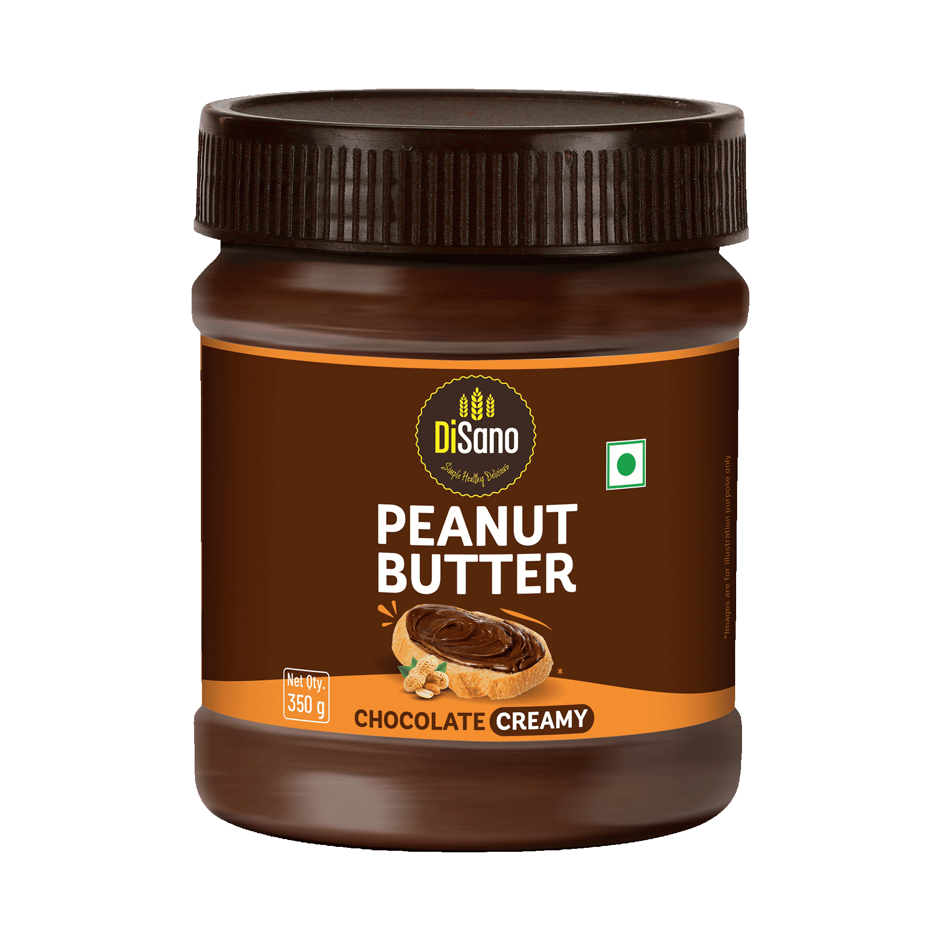 Disano Chocolate Creamy Peanut Butter 350 g - Image 1