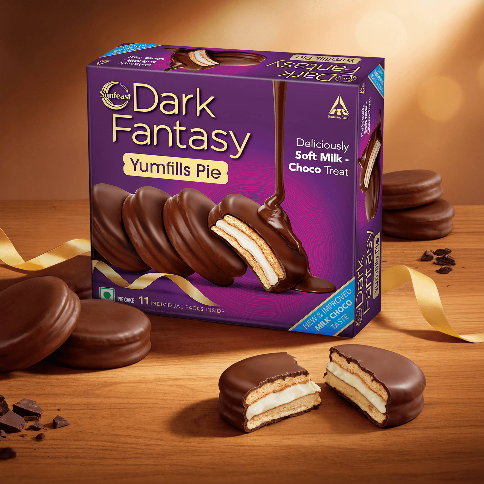 Sunfeast Dark Fantasy Yumfills Chocolate Pie 242g - Image 1