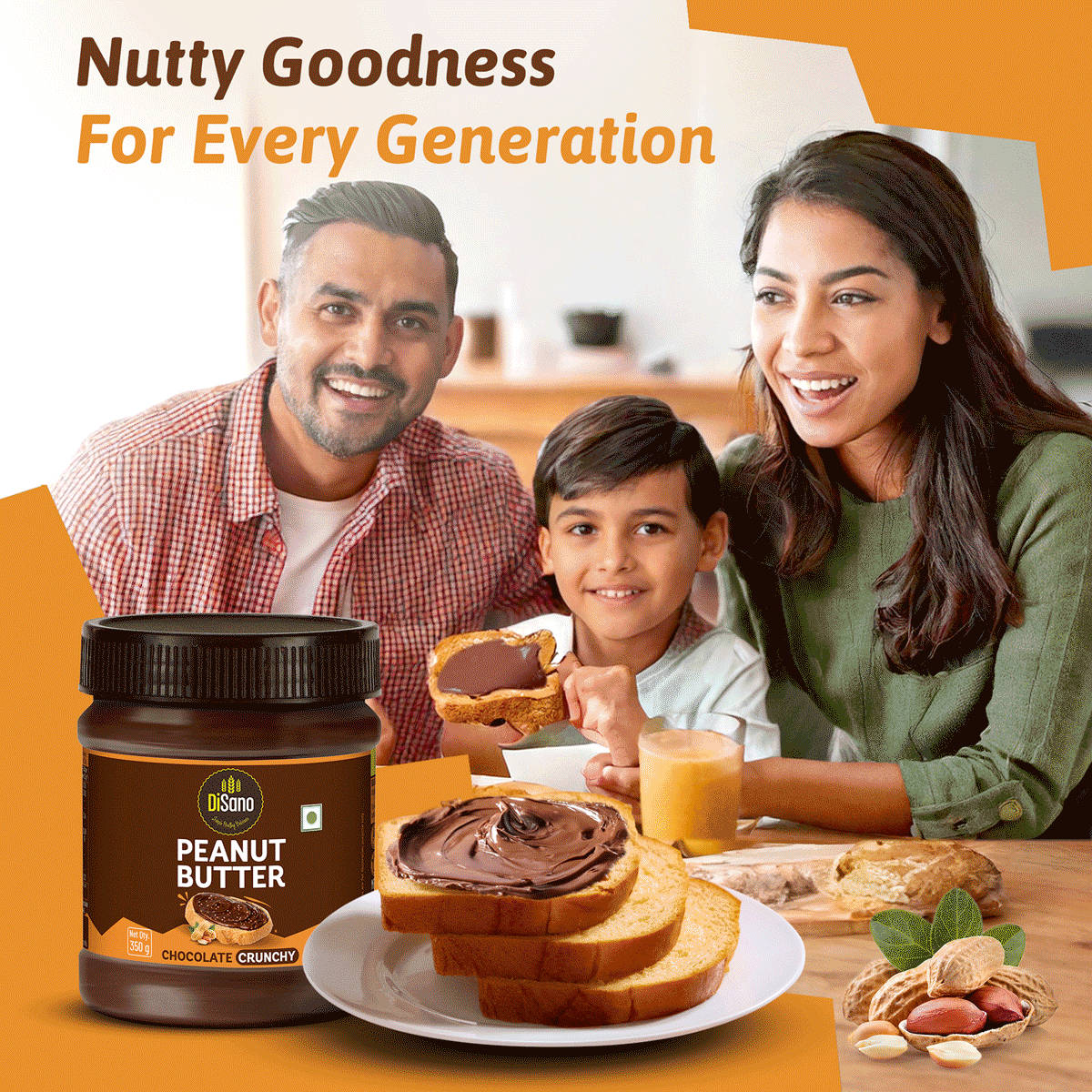 Disano Chocolate Crunchy Peanut Butter 350g - Image 5