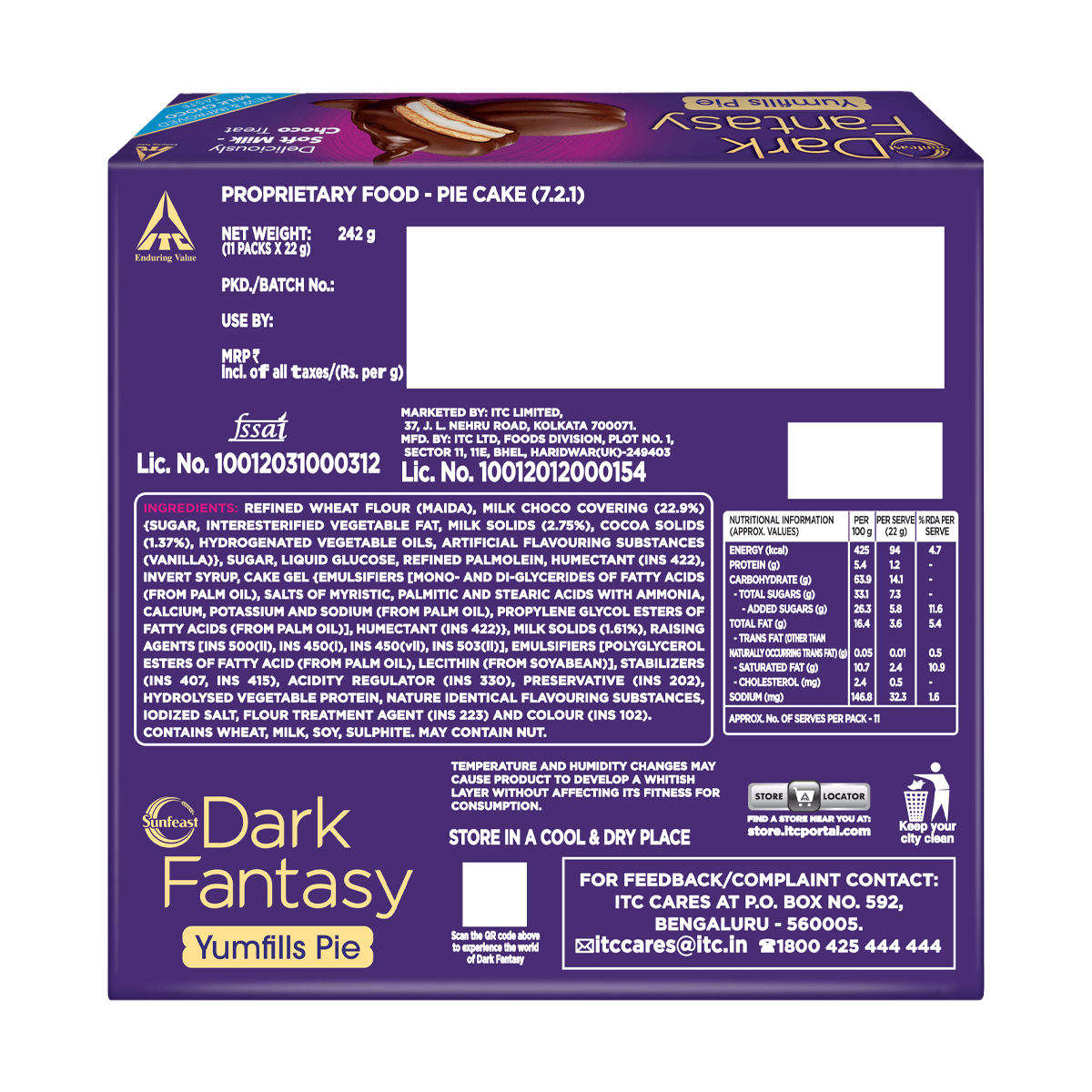 Sunfeast Dark Fantasy Yumfills Chocolate Pie 242g - Image 2