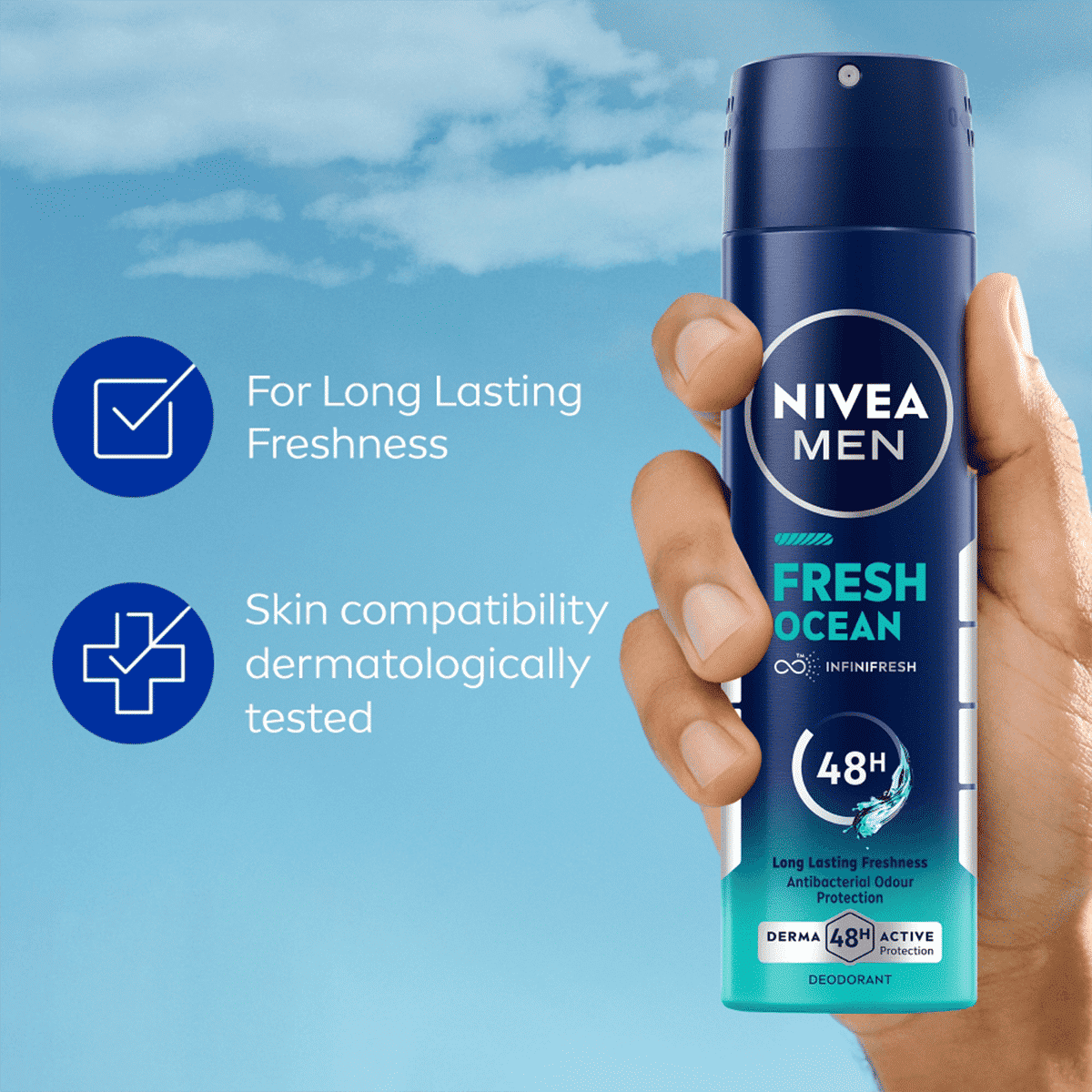 Nivea Men Fresh Ocean Deodorant 150ml - Image 4