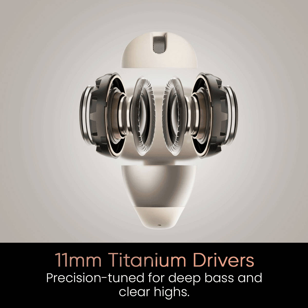 Hammer Aura Air OWS Open-Ear Wireless Earbuds, Champagne Gold - Image 5
