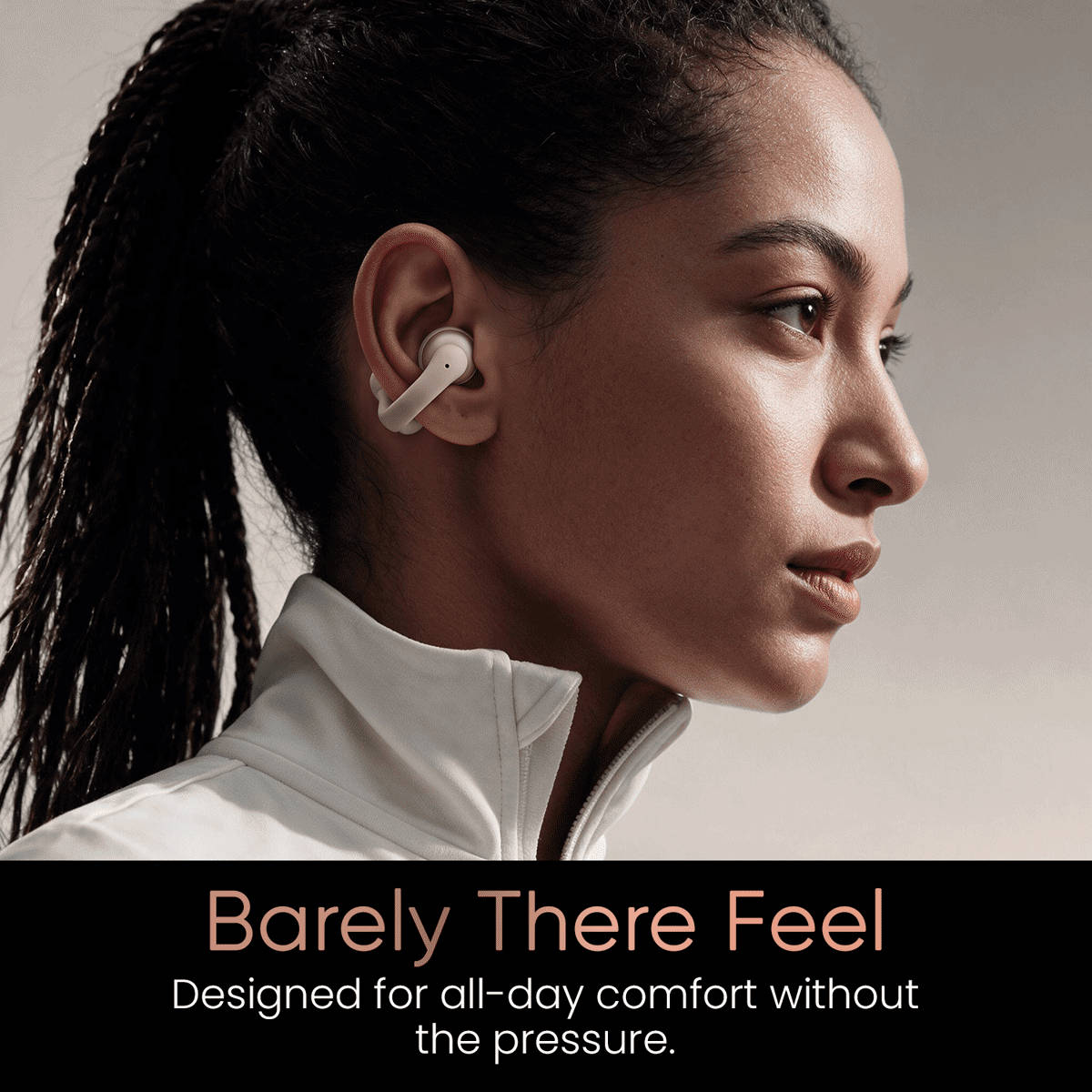 Hammer Aura Air OWS Open-Ear Wireless Earbuds, Champagne Gold - Image 2