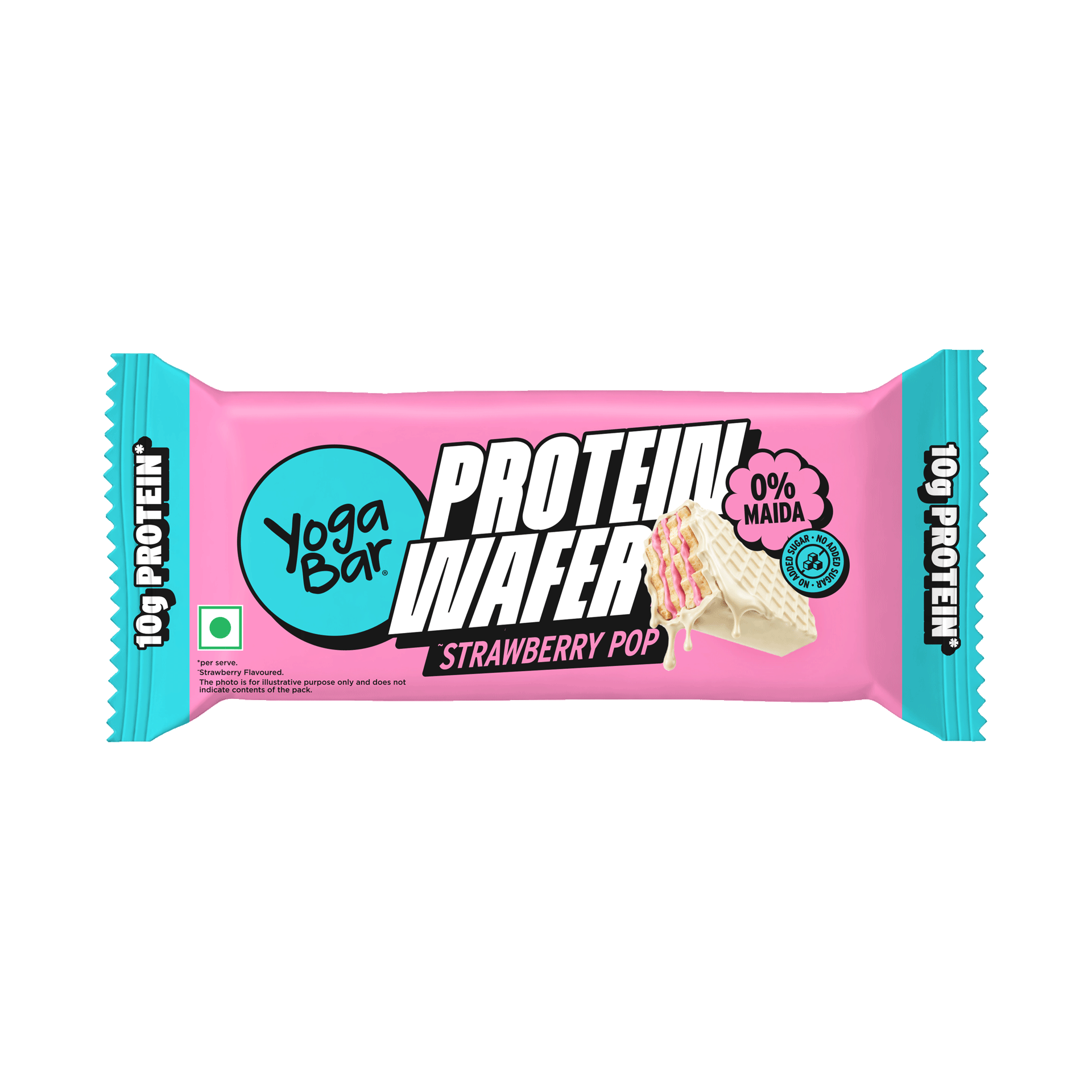 Yogabar Protein Wafer Strawberry Pop 10g - Image 1