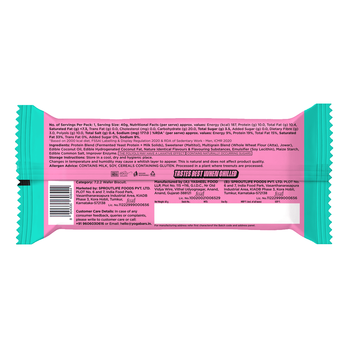 Yogabar Protein Wafer Strawberry Pop 10g - Image 2