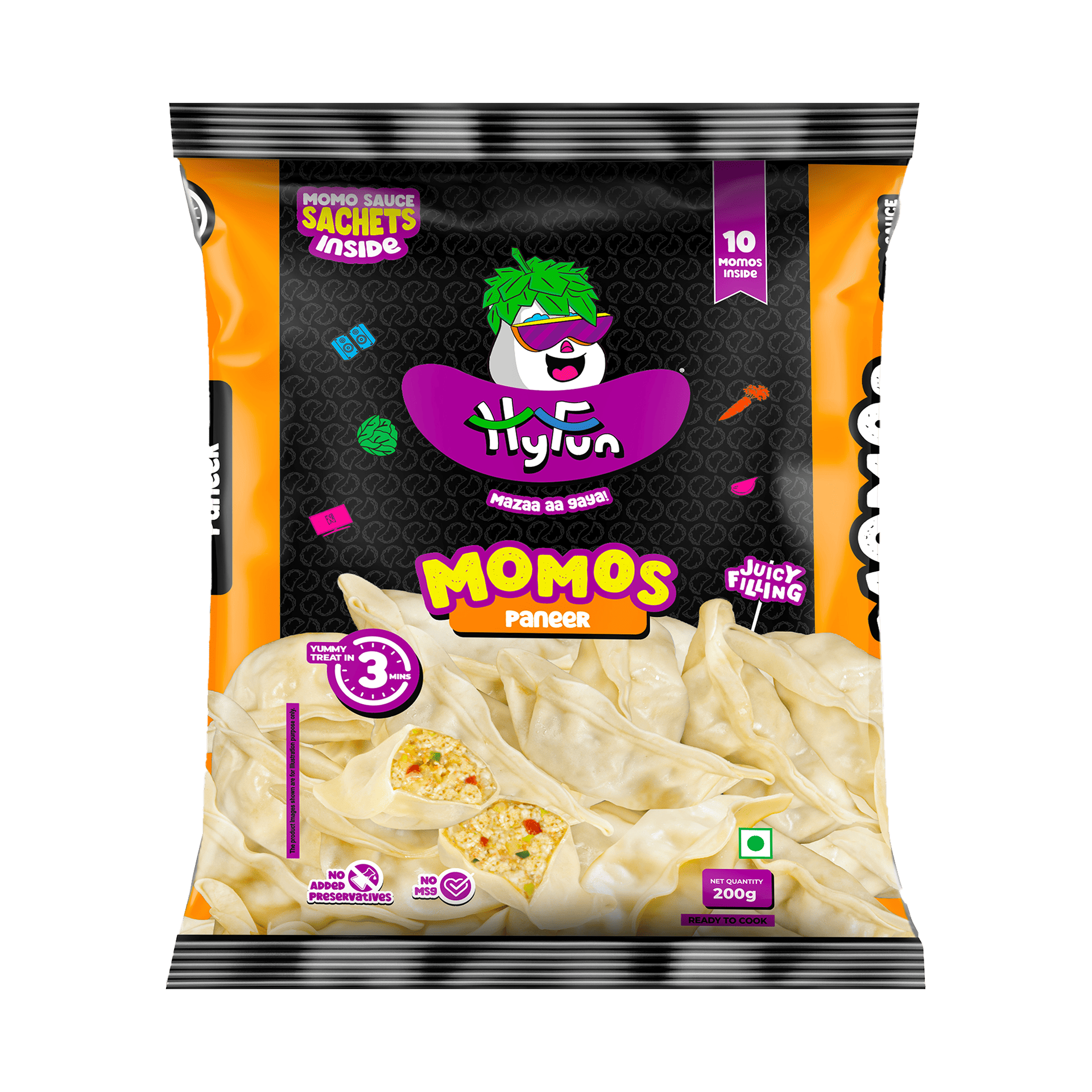 Buy HyFun Paneer Momos Online (200 g) At Best Price