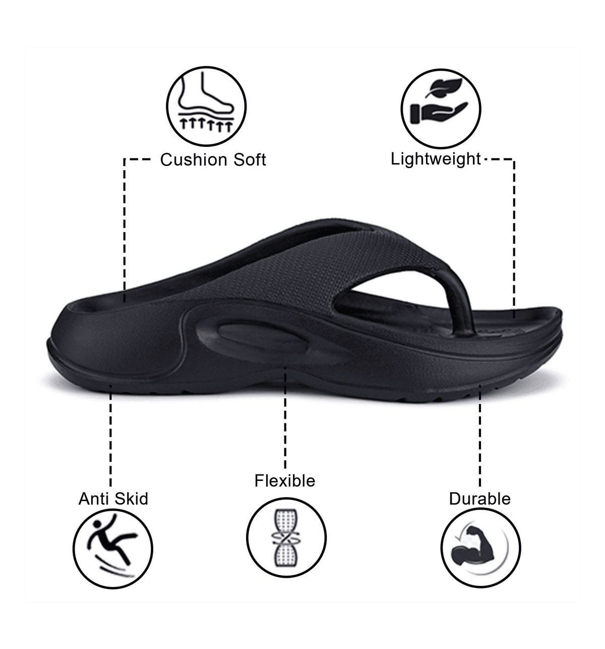 Bersache EVA Slipper, Black - UK 11 - Image 4