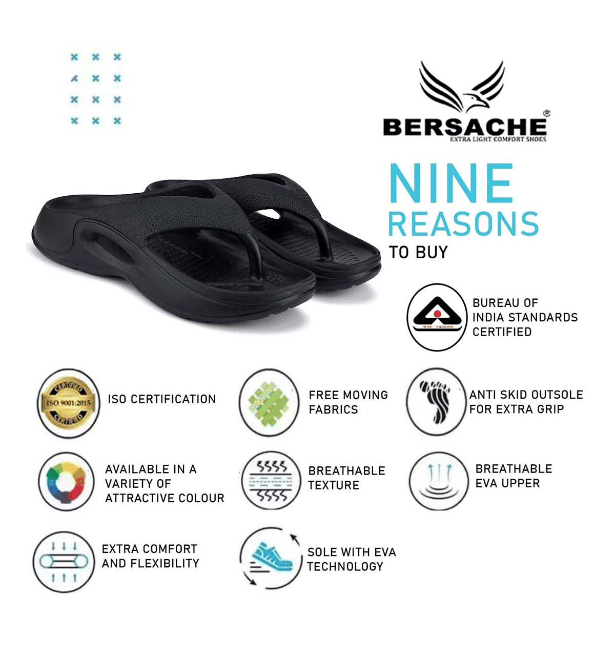 Bersache EVA Slipper, Black - UK 11 - Image 5