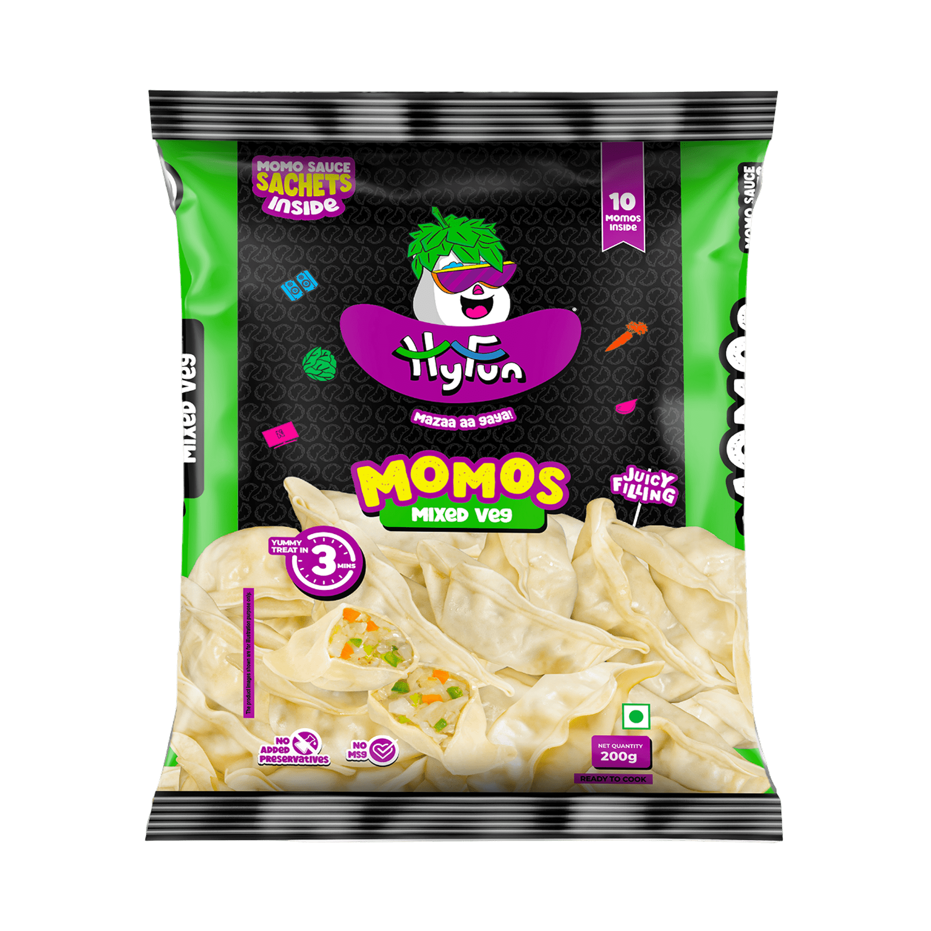 Buy HyFun Mixed Veg Momos Online (200 g) At Best Price