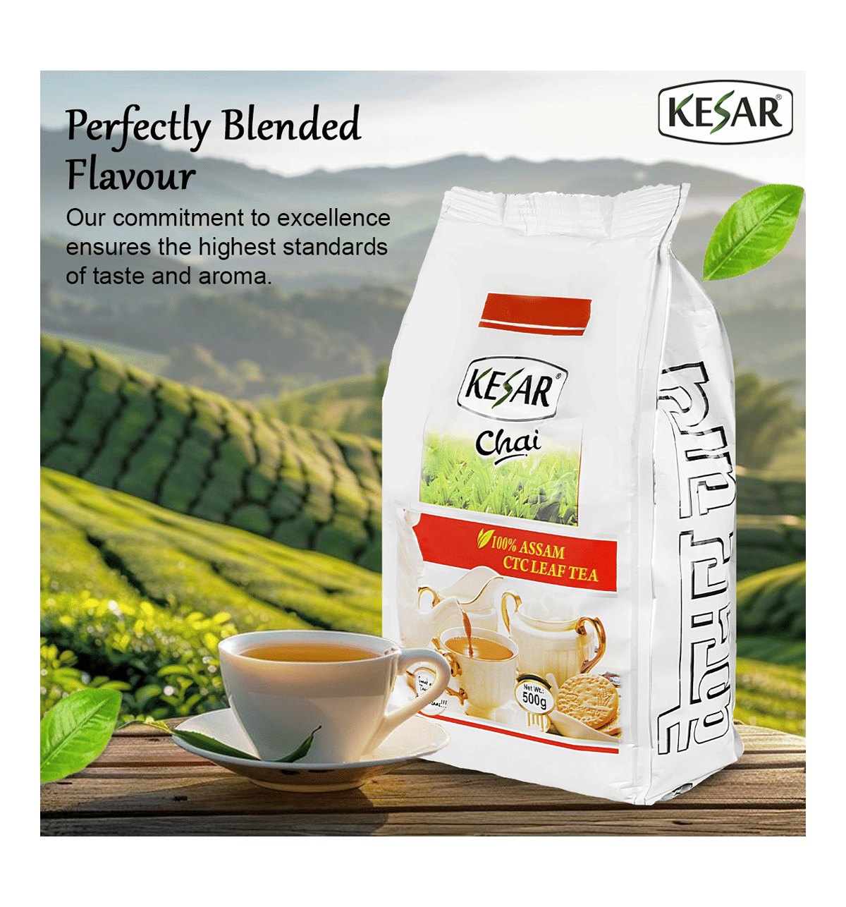 Kesar Chai Premium Assam CTC Leaf Tea 500 g - Image 6