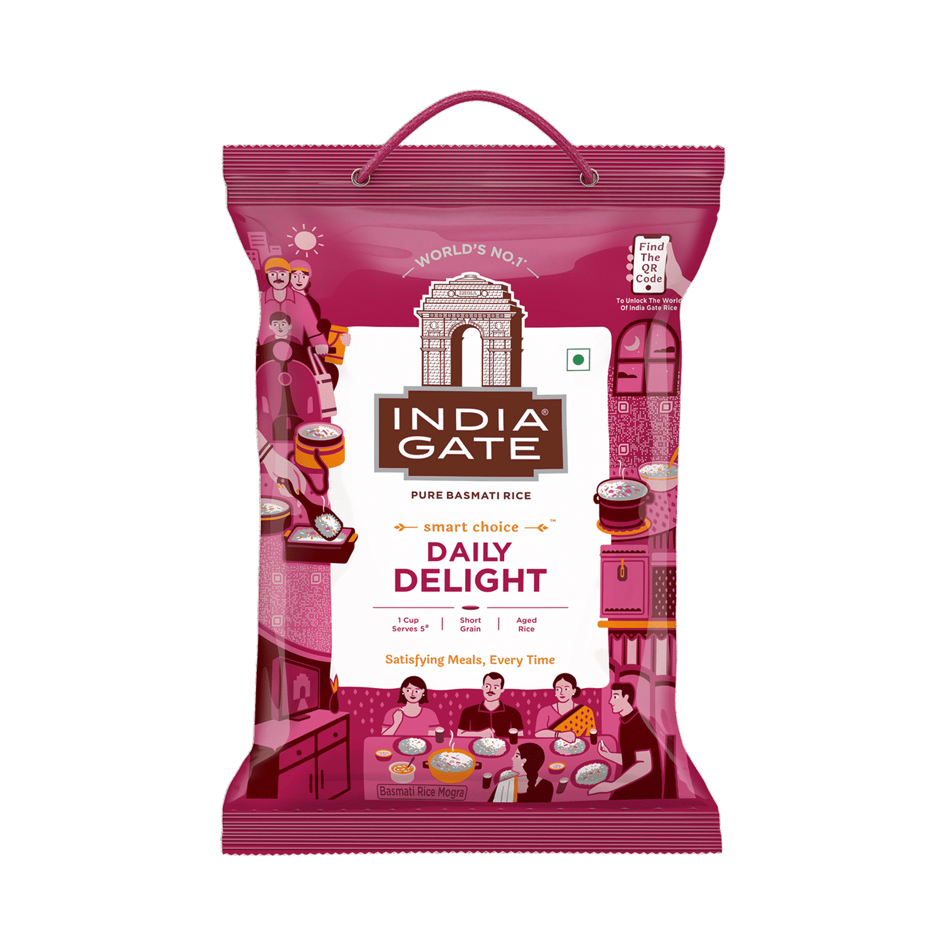 India Gate Daily Delight Basmati Rice 5kg - Image 1