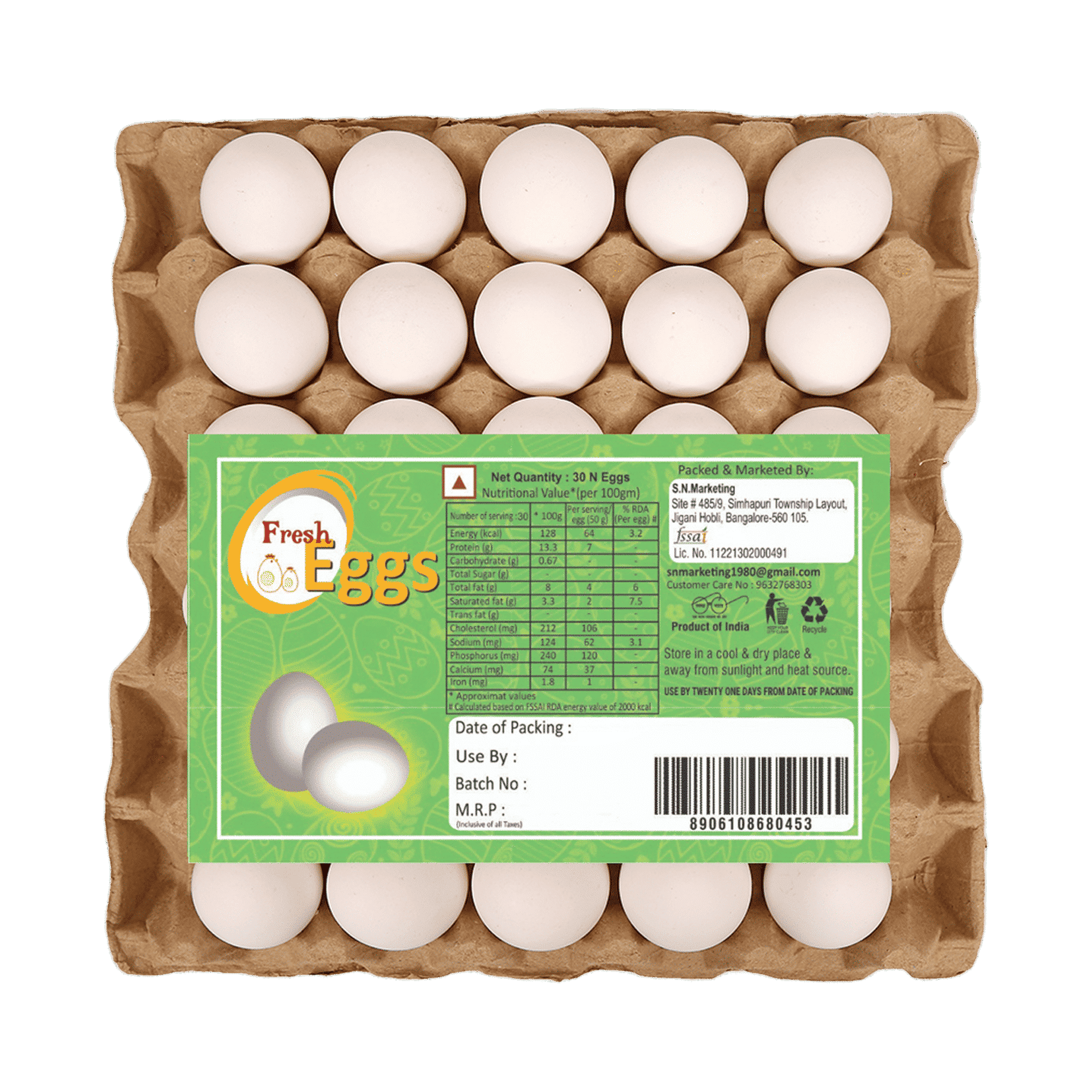 Fresh Eggs - Fresh Export Eggs Pack of 30 - Image 1