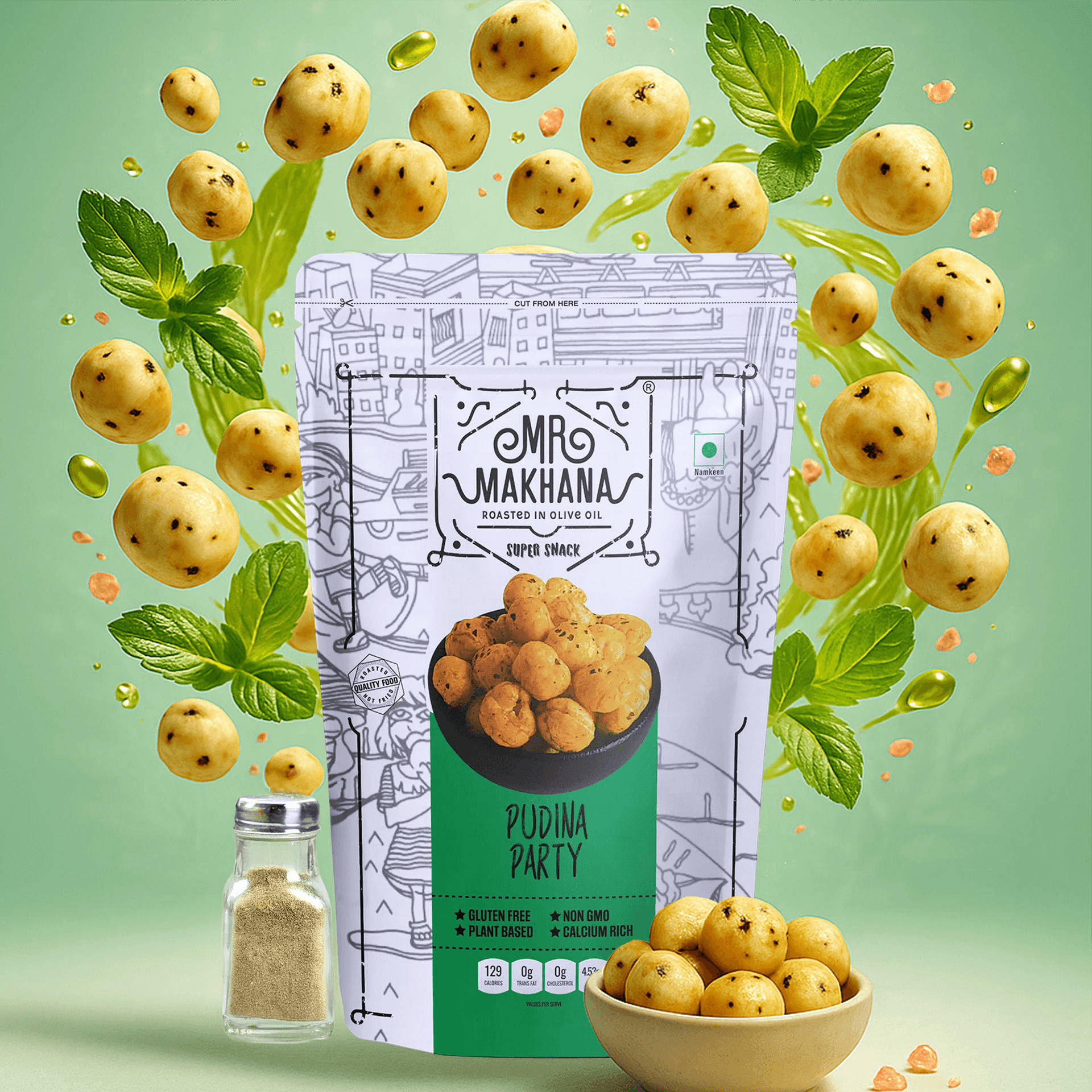 Buy Mr Makhana Pudina Party Makhana Online (55 g) At Best Price
