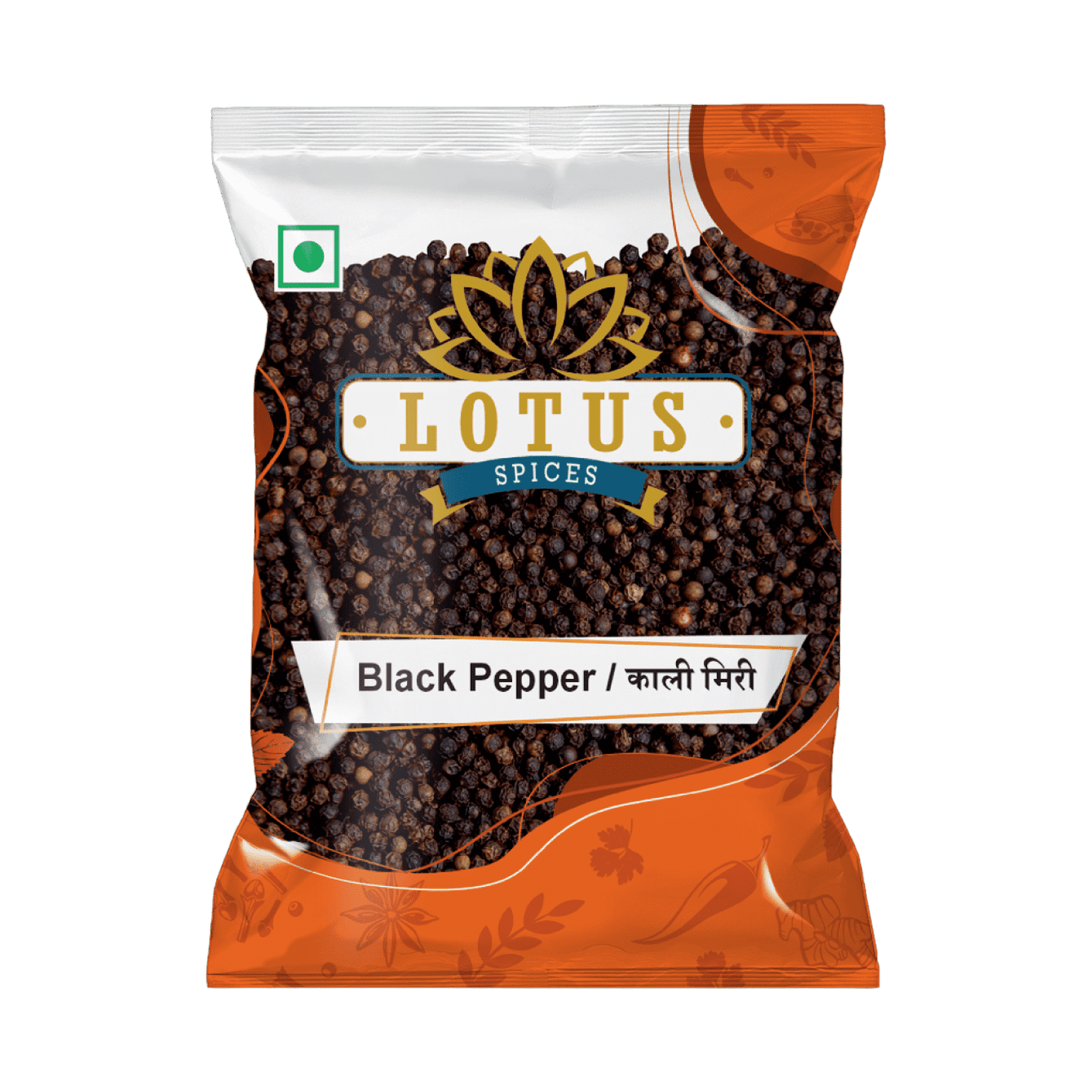 Lotus Spices Whole Black Pepper 25G