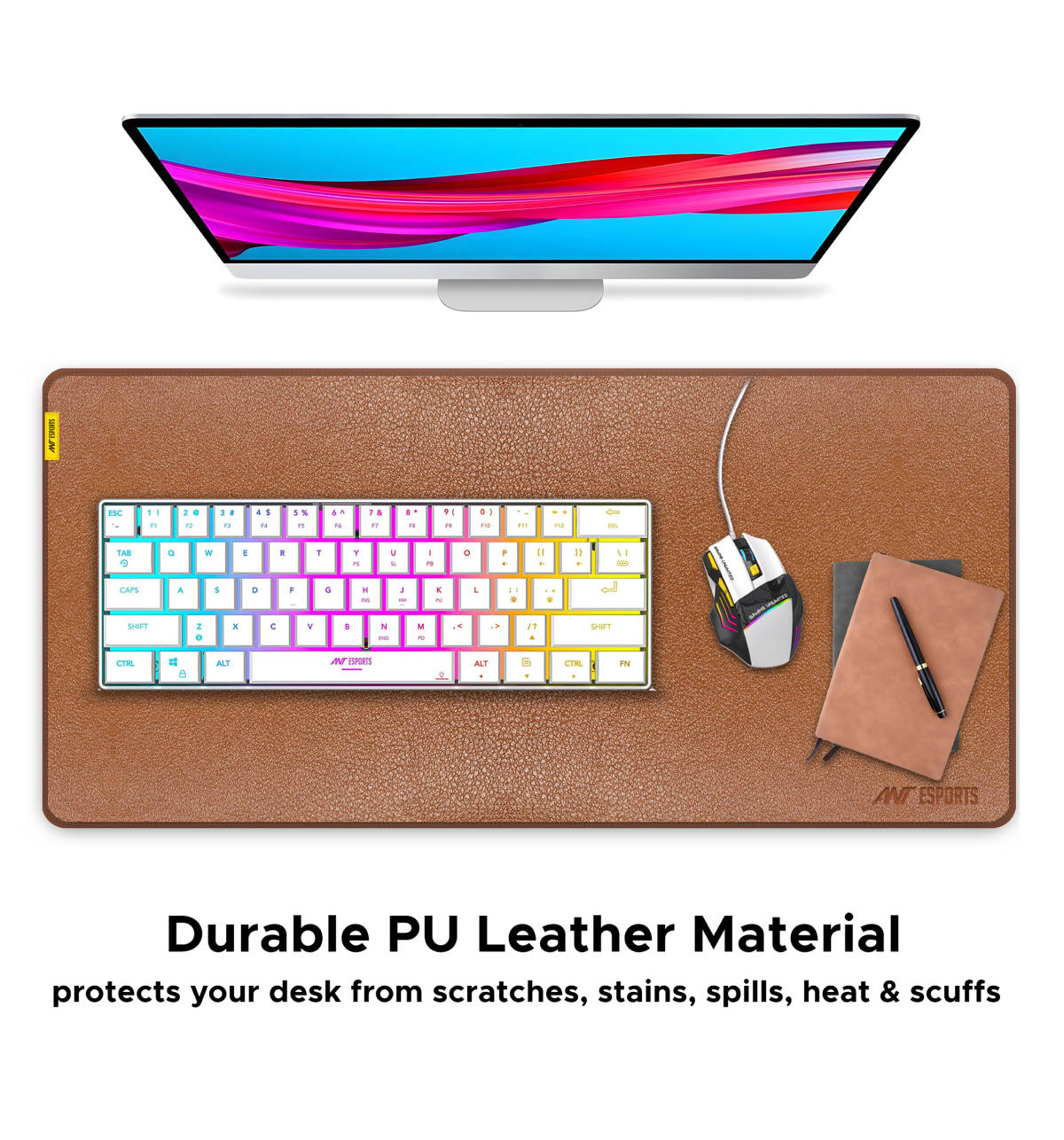 Buy Ant Esports Glorious PU Leather Gaming Mousepad - Brown