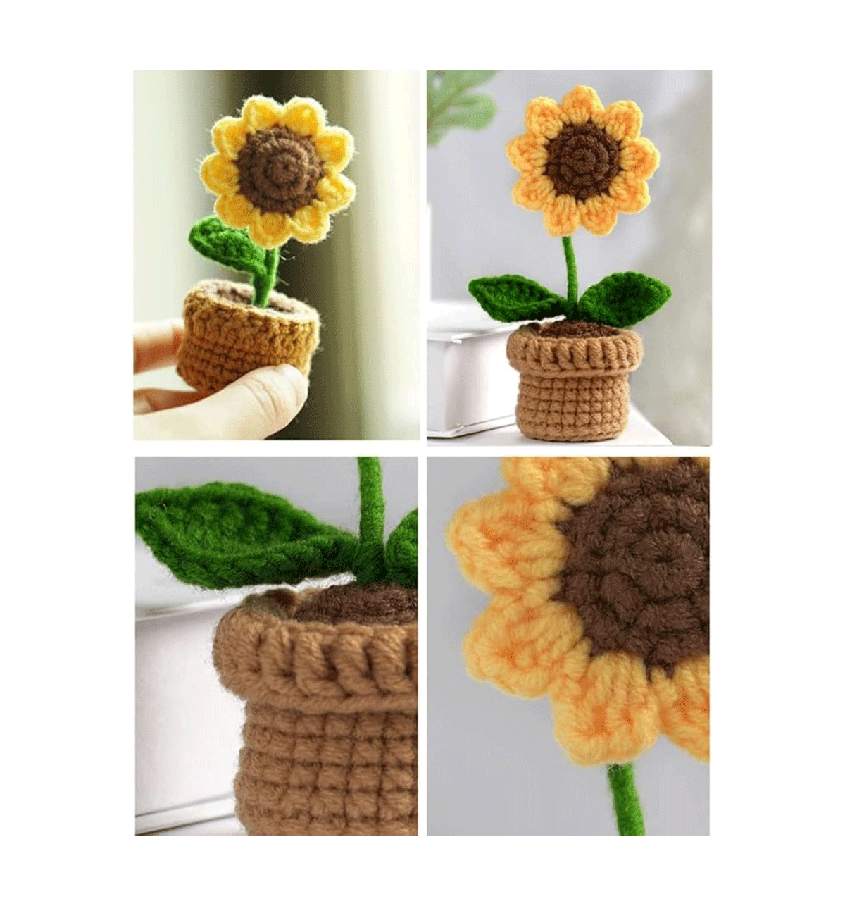 Buy Quace Handmade Crochet Sunflower (Assorted, Mother Day Special