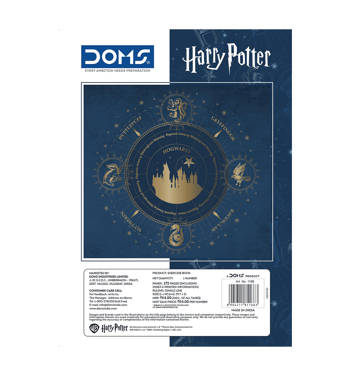 Doms Harry Potter Single Line Exercise Notebook 29.7x21 cm 1 Pieces - Image 4