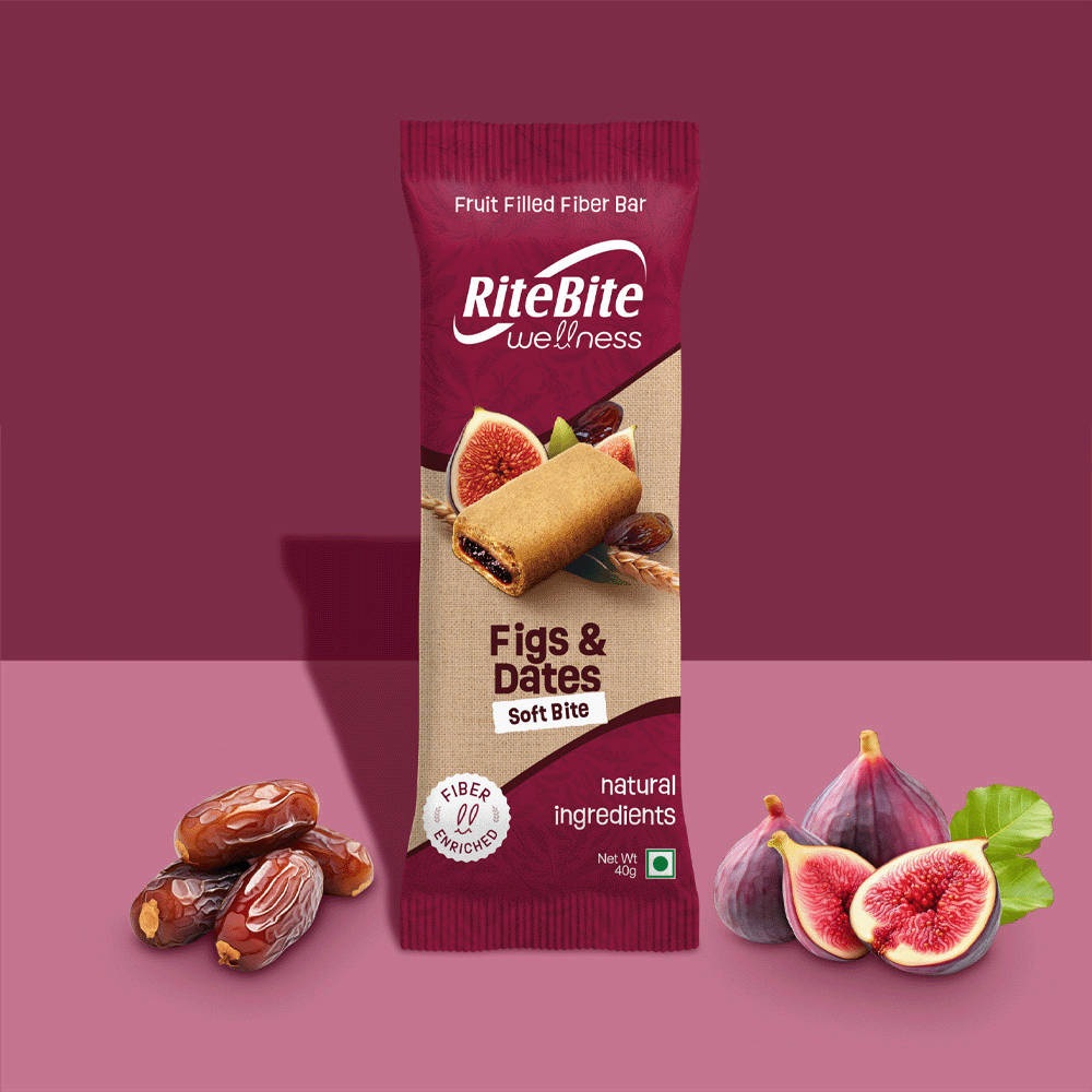 Buy Ritebite Wellness Fig And Date Fiber Bar | Real Fruits Fibre ...