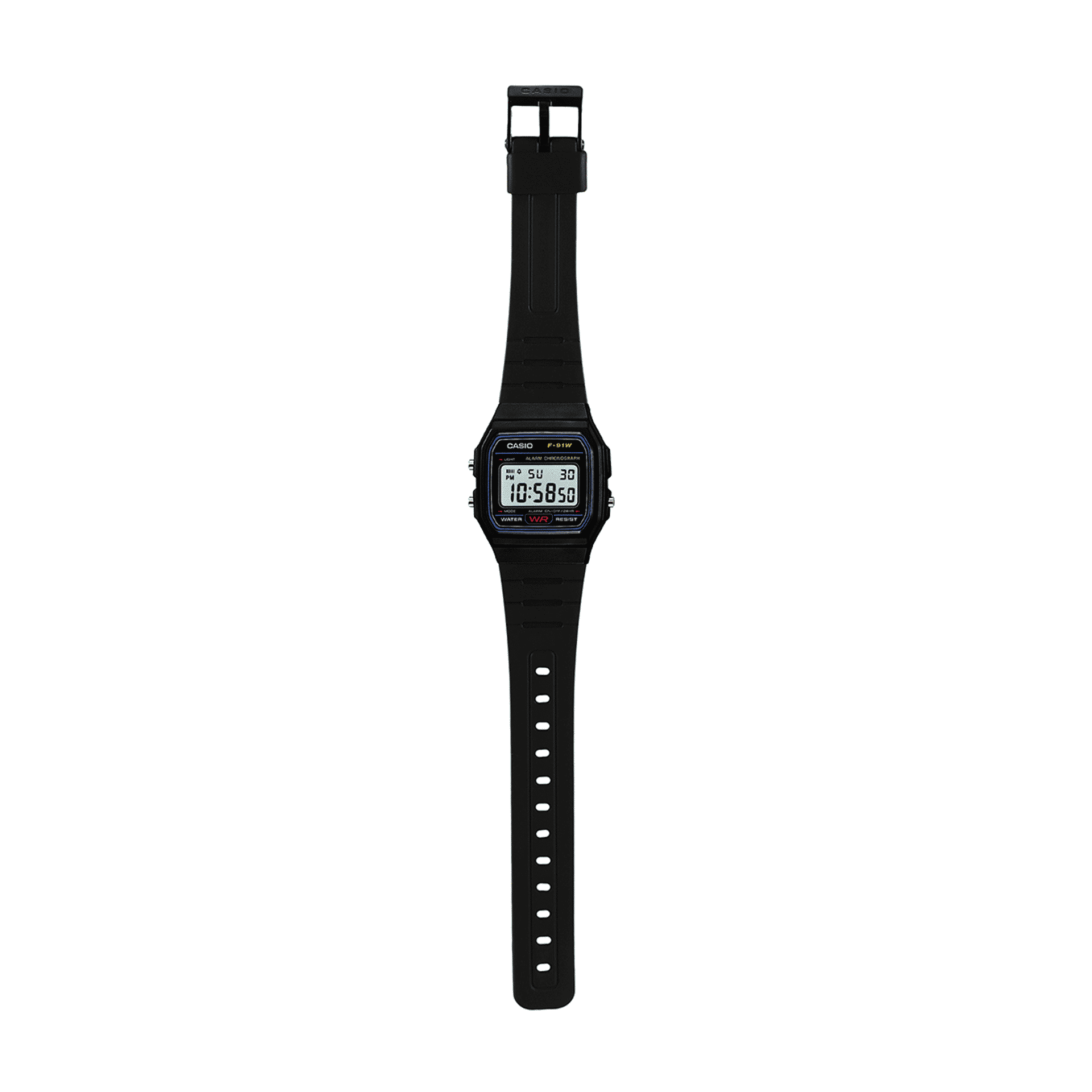 Casio Resin Unisex Digital Watch - Dark Black - Image 3
