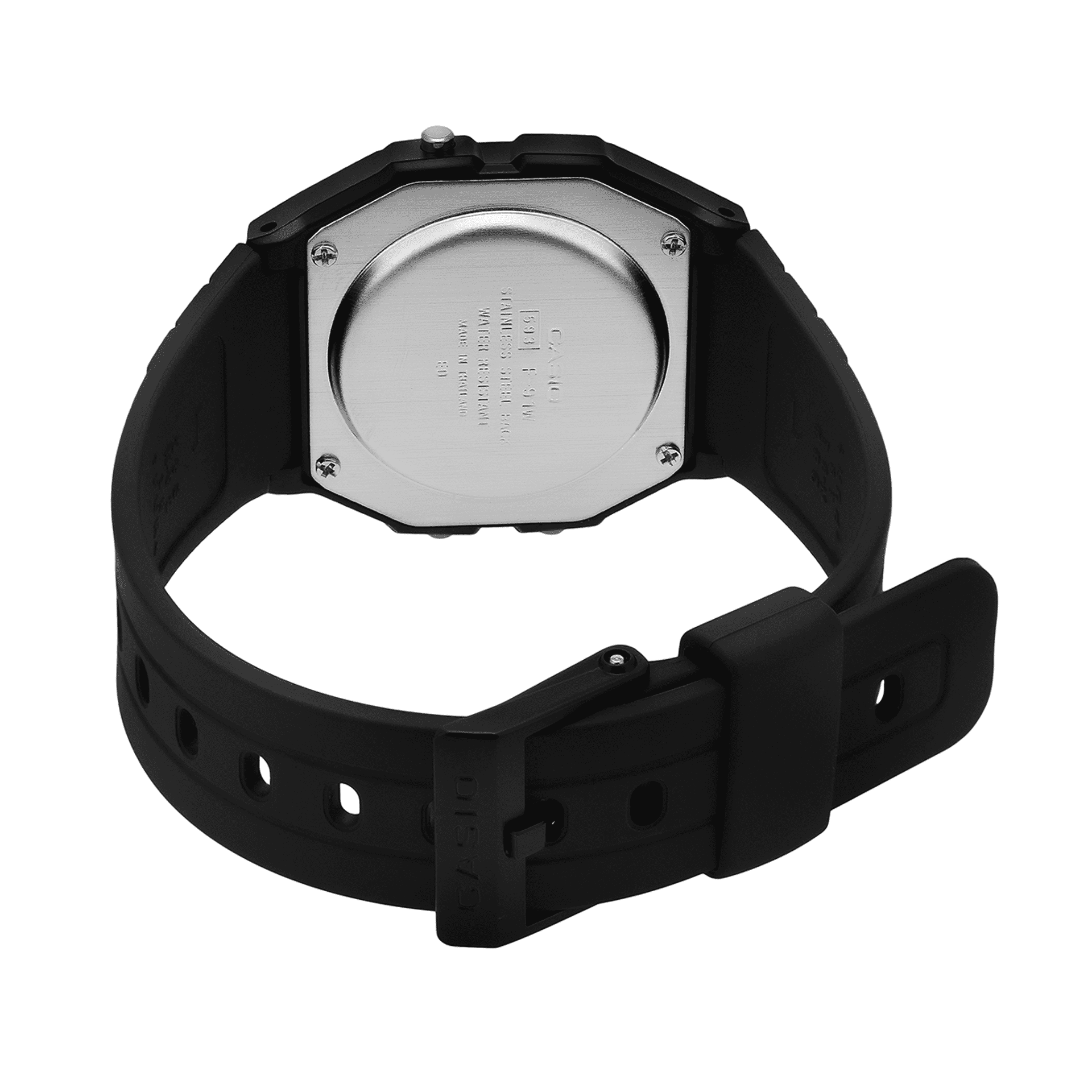 Casio Resin Unisex Digital Watch - Dark Black - Image 2