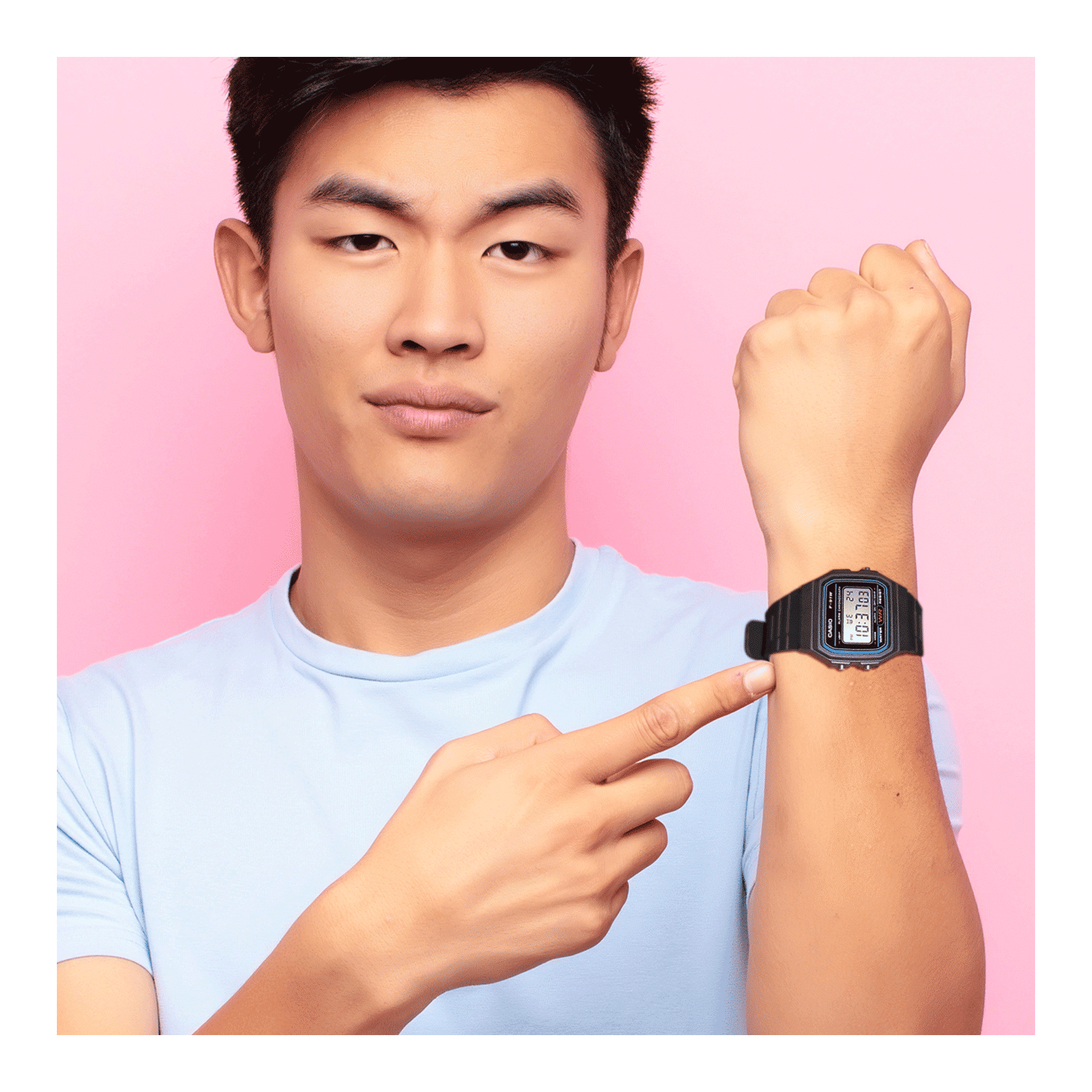 Casio Resin Unisex Digital Watch - Dark Black - Image 7