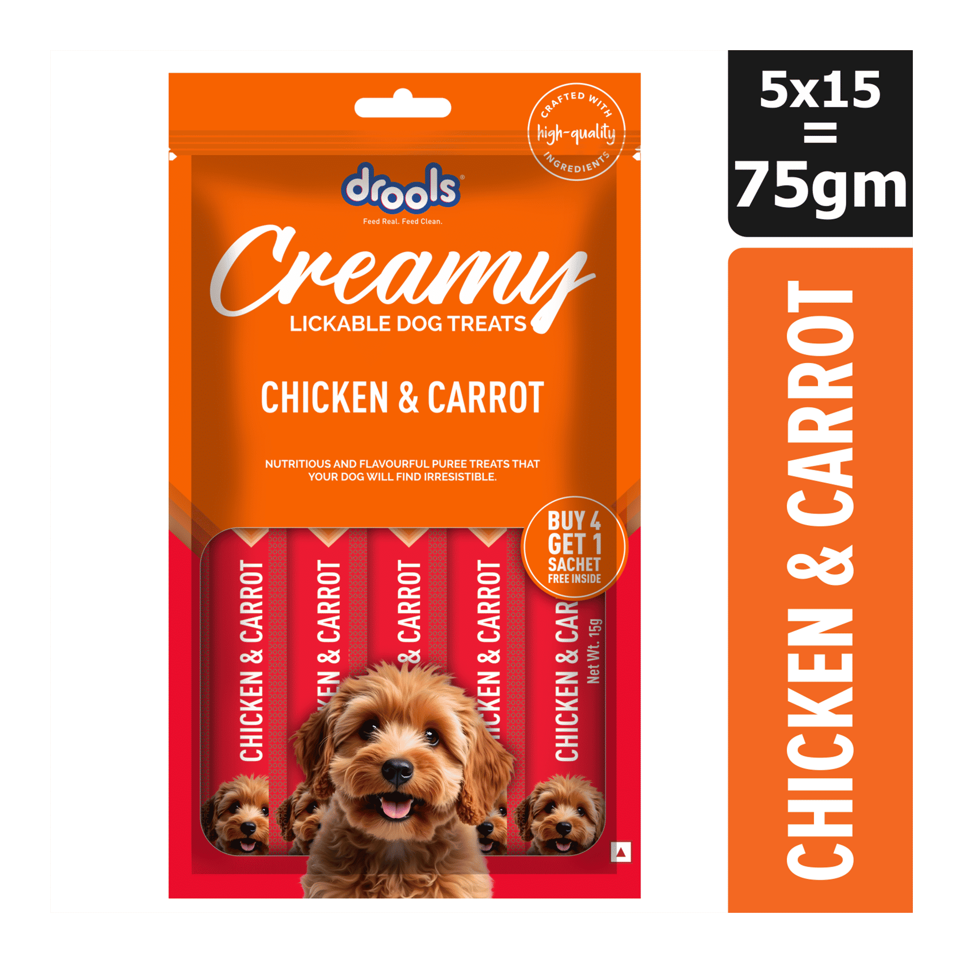 Buy Drools Dog Treats, Creamy Chicken & Carrot 5 Sticks Tasty