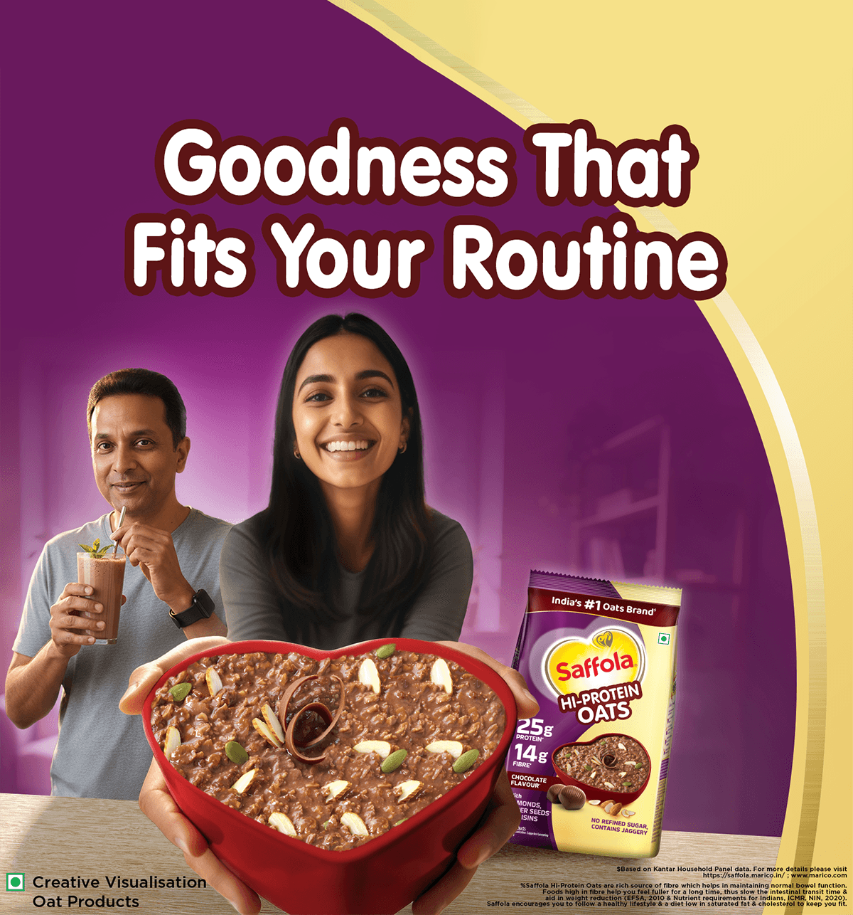 Saffola Hi-Protein Oats 25g with Almonds, Raisins, Super Seeds - Image 9