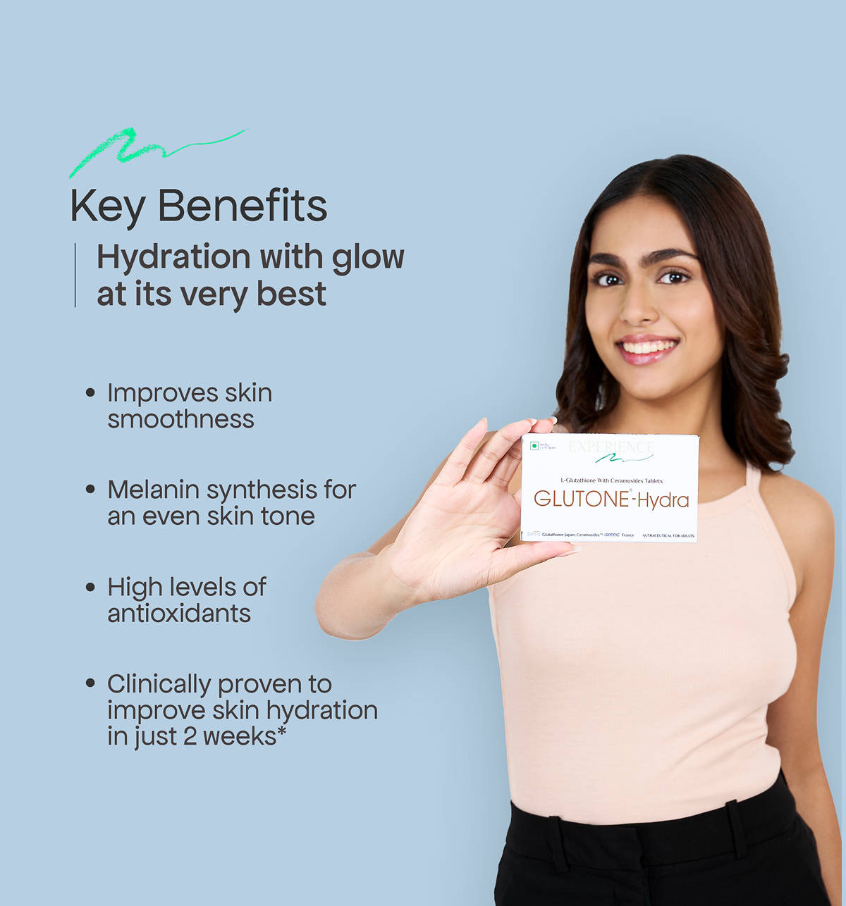 Buy Glutone - Hydra Tablet | Setria Glutathione with Ceramosides Tablets for Dry Skin