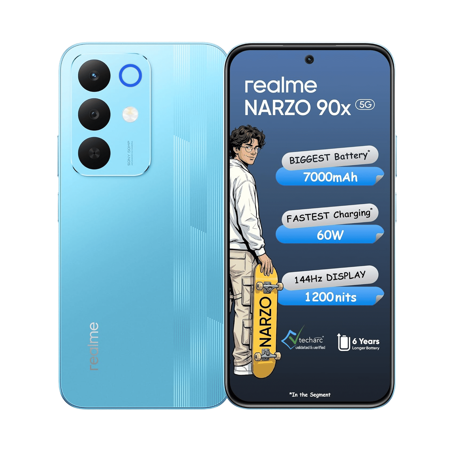 realme NARZO 90x Flash Blue 6GB 128GB 7000mAh 50MP 6.8