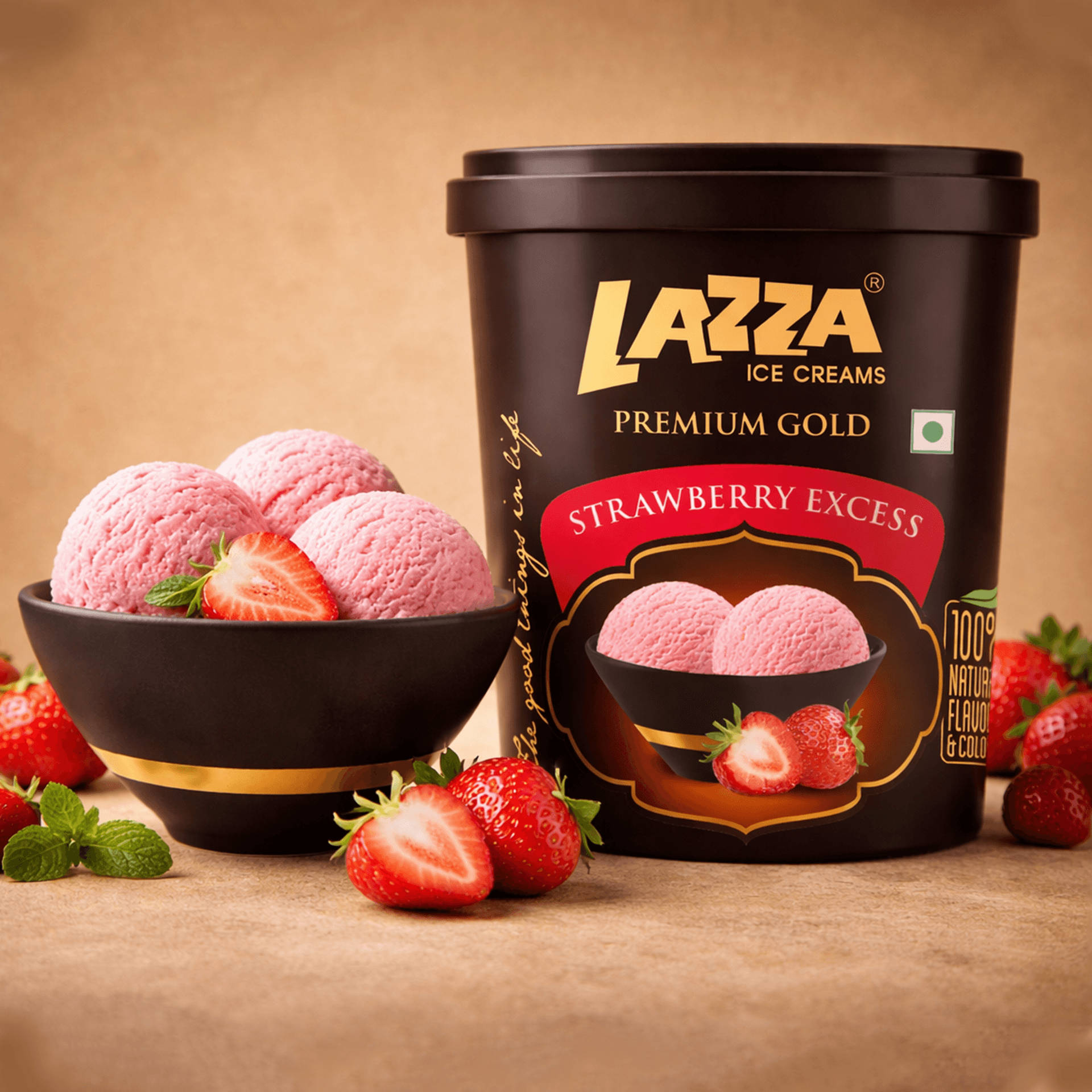 Buy LAZZA Rich Strawberry Excess Ice Cream Online () At Best Price