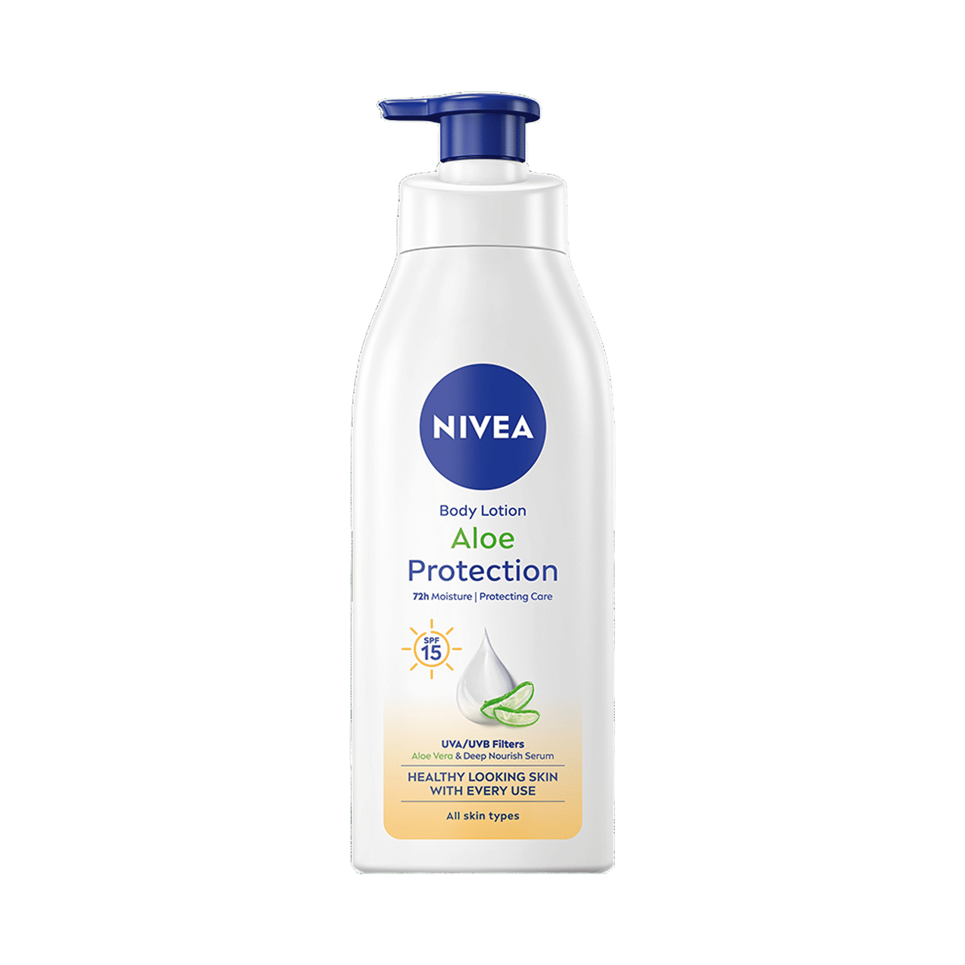 Buy NIVEA Aloe Protection Body Lotion SPF 15 | Aloe Vera Extracts | Men and  Women Online (400 ml) At Best Price