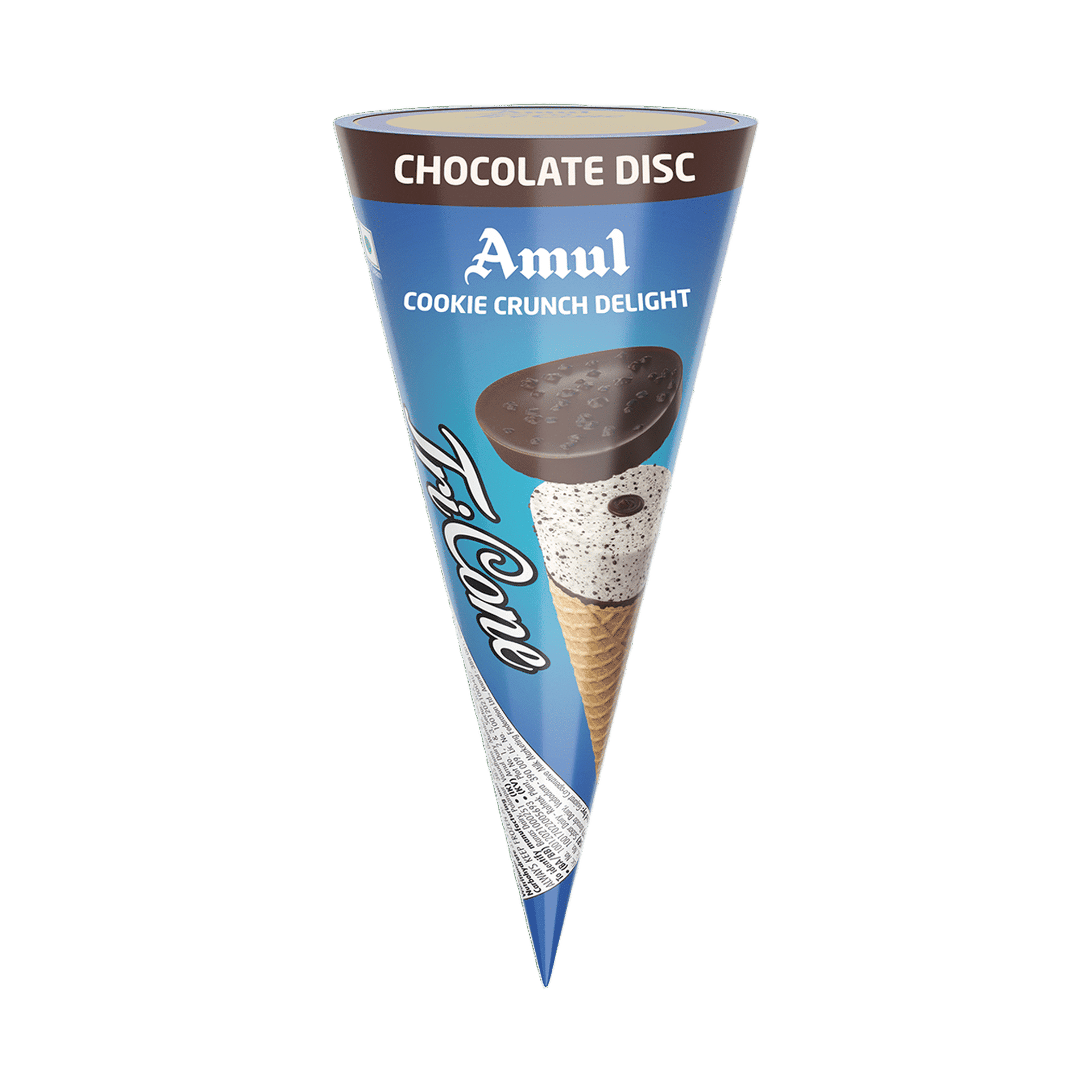 Amul Tricone Cookie Crunch Delight Ice Cream Cone - Image 1