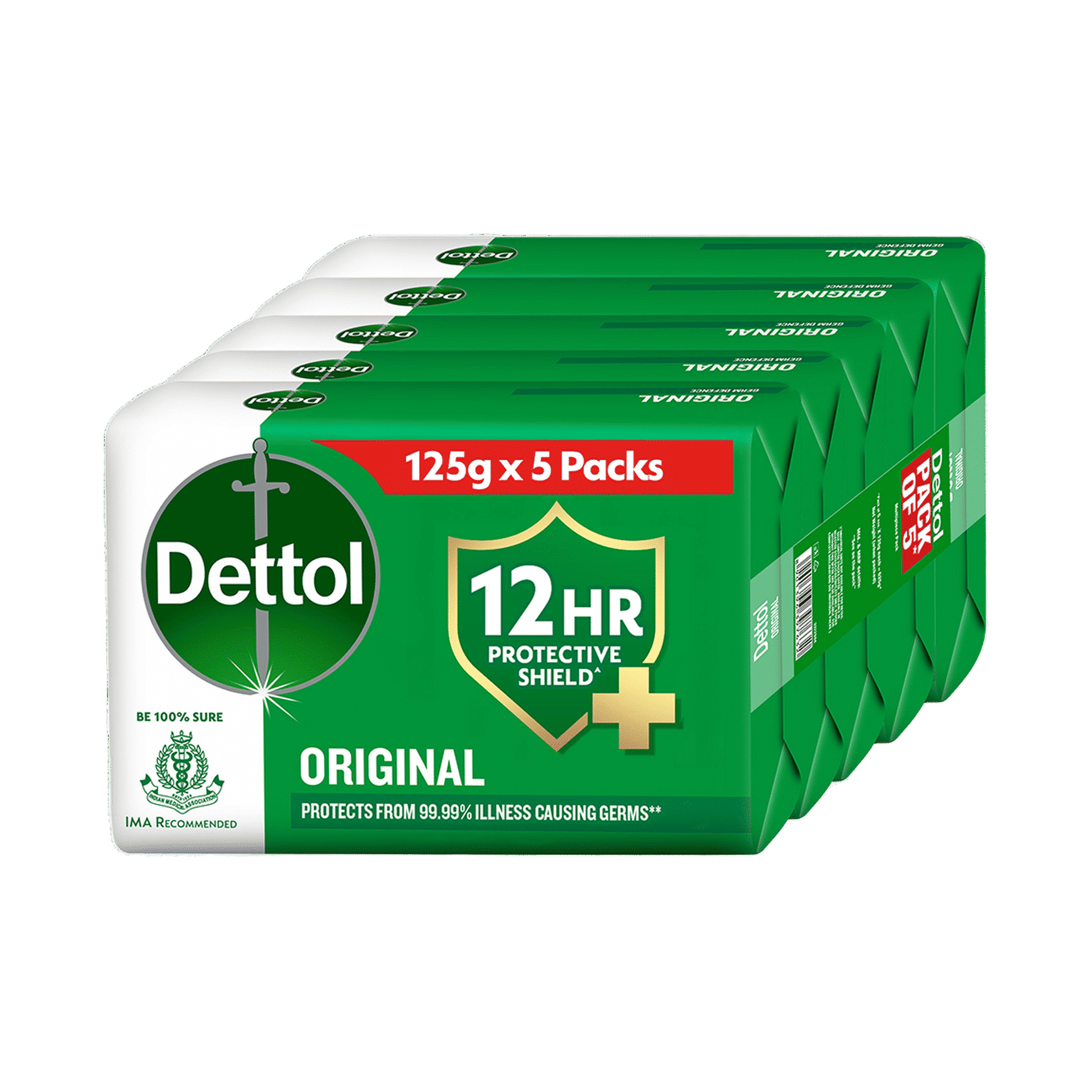 Dettol Original Germ Protection Bathing Soap Bar (625gm)