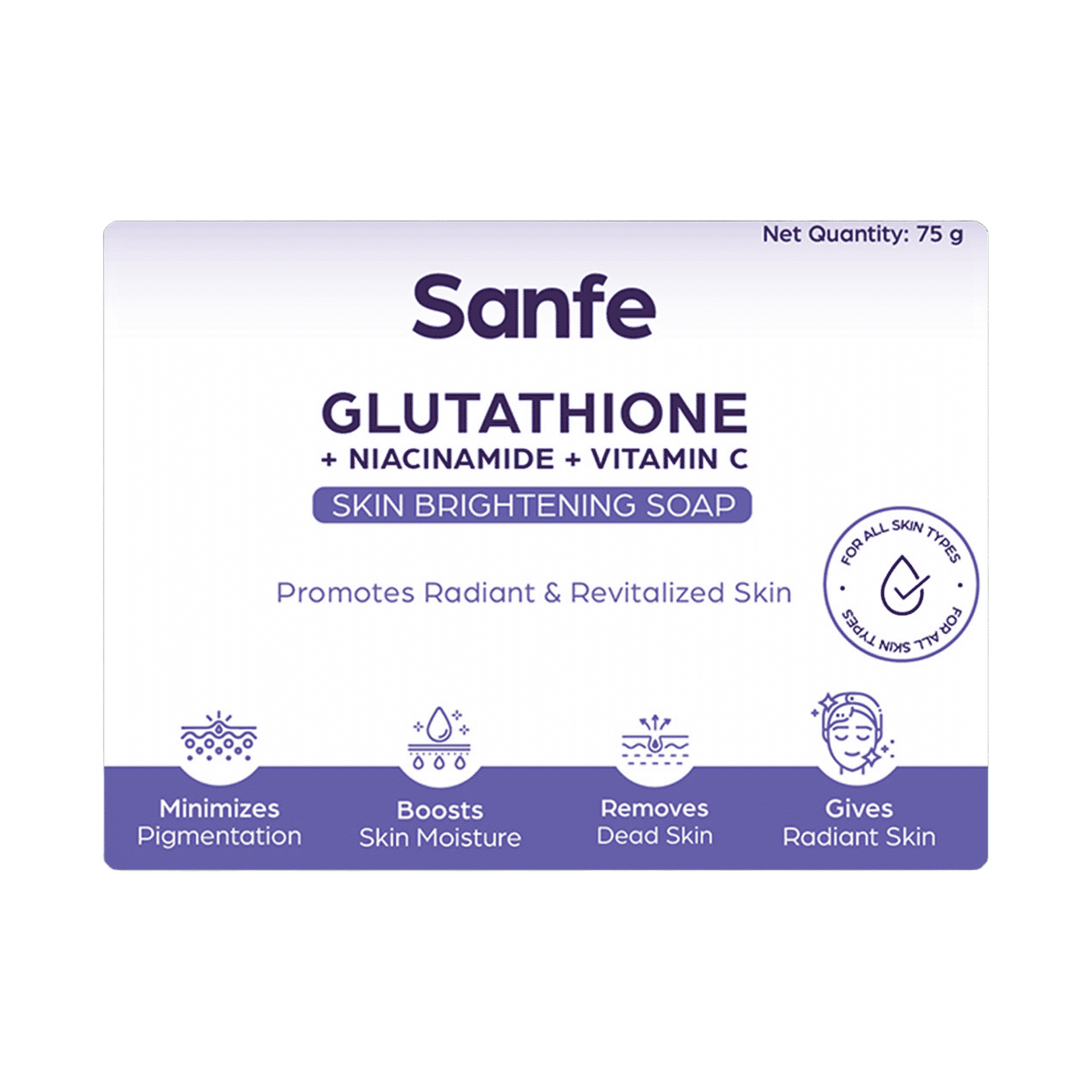 Buy Sanfe Glutathione+Niacinamide+Vitamin C Brightening Soap