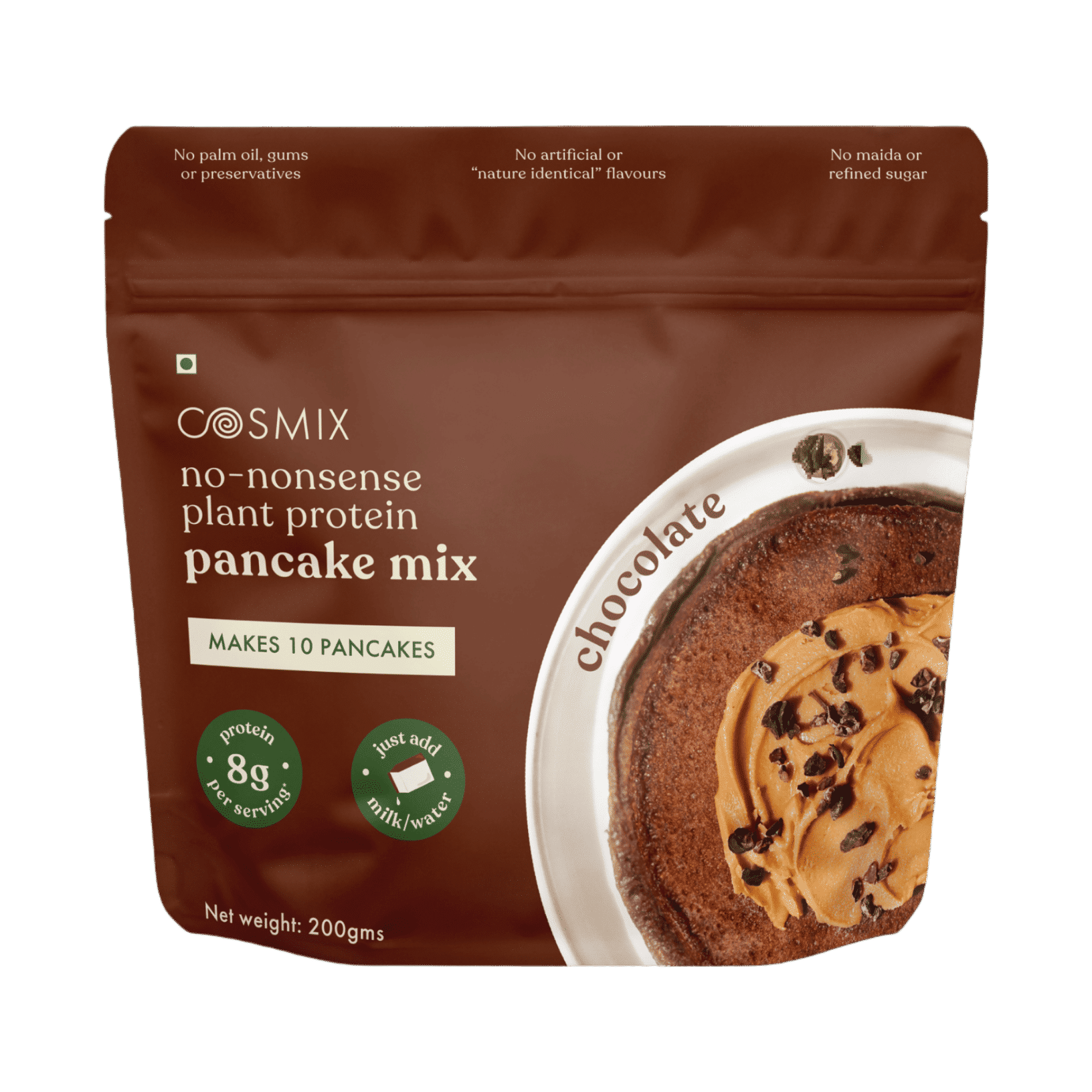 Buy Cosmix Protein Pancake Mix Chocolate, 8g Protein Online (200 g