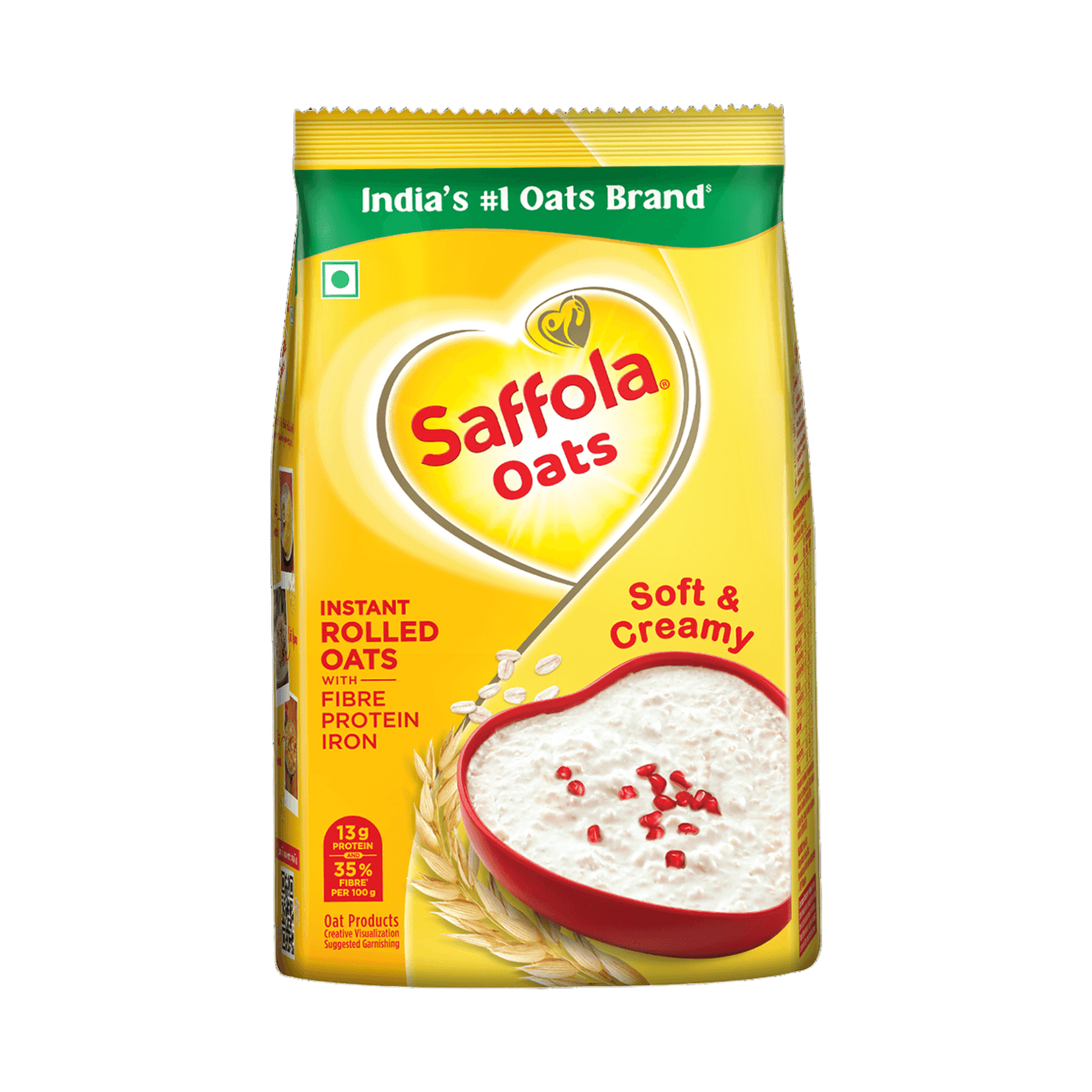 Saffola Oats Instant Rolled, Soft & Creamy, 1kg - Image 1