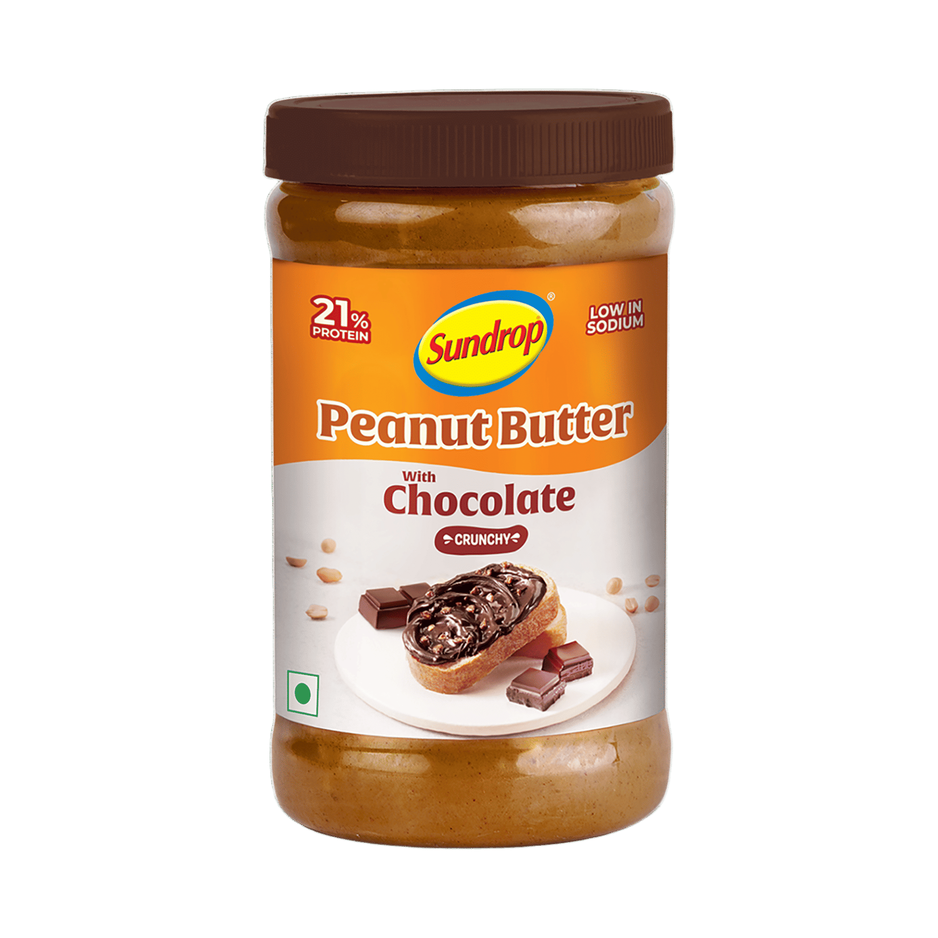 Sundrop Peanut Butter Chocolate Crunchy 924g - Image 1