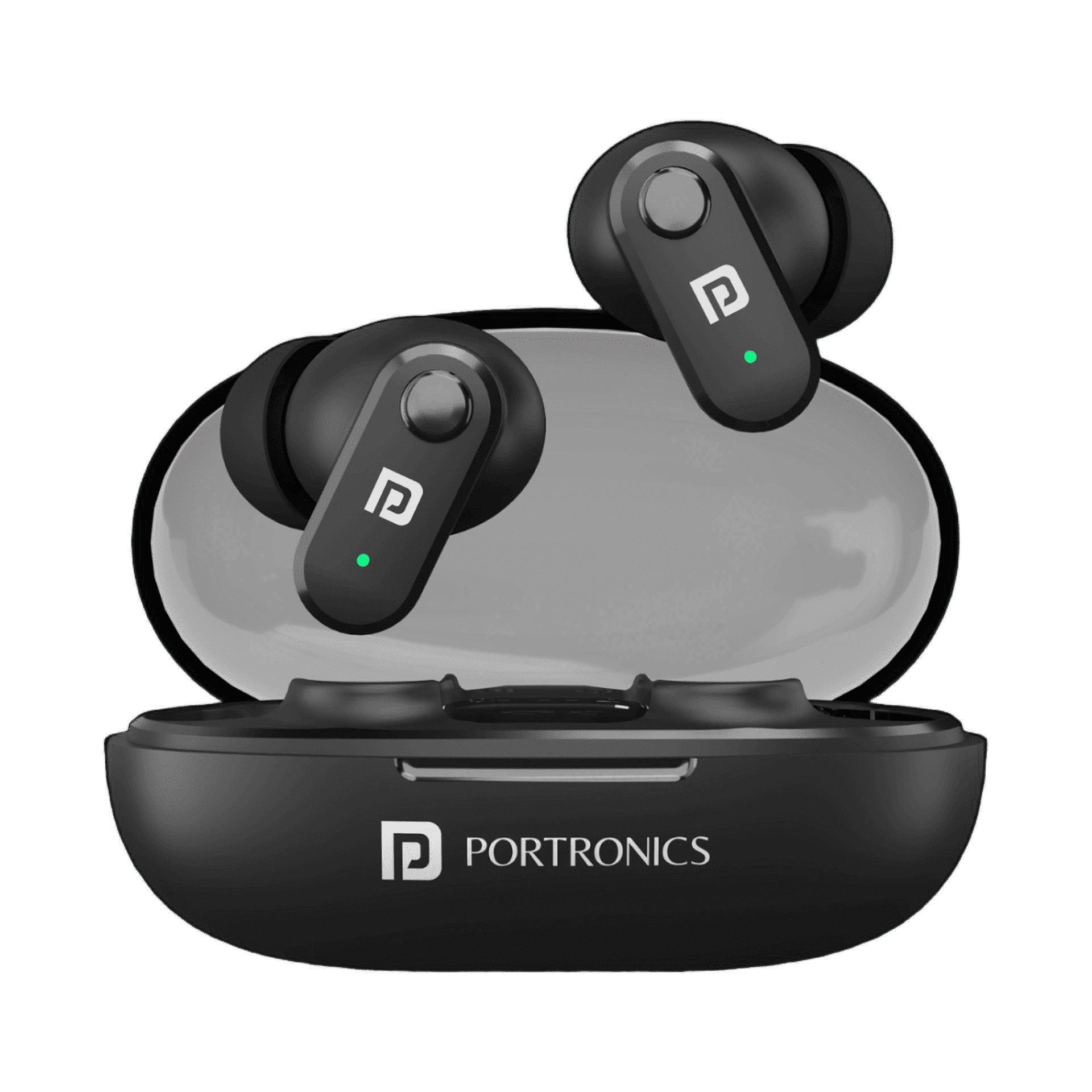 Portronics Harmonics Twins S16 Black TWS Earbuds - Image 1